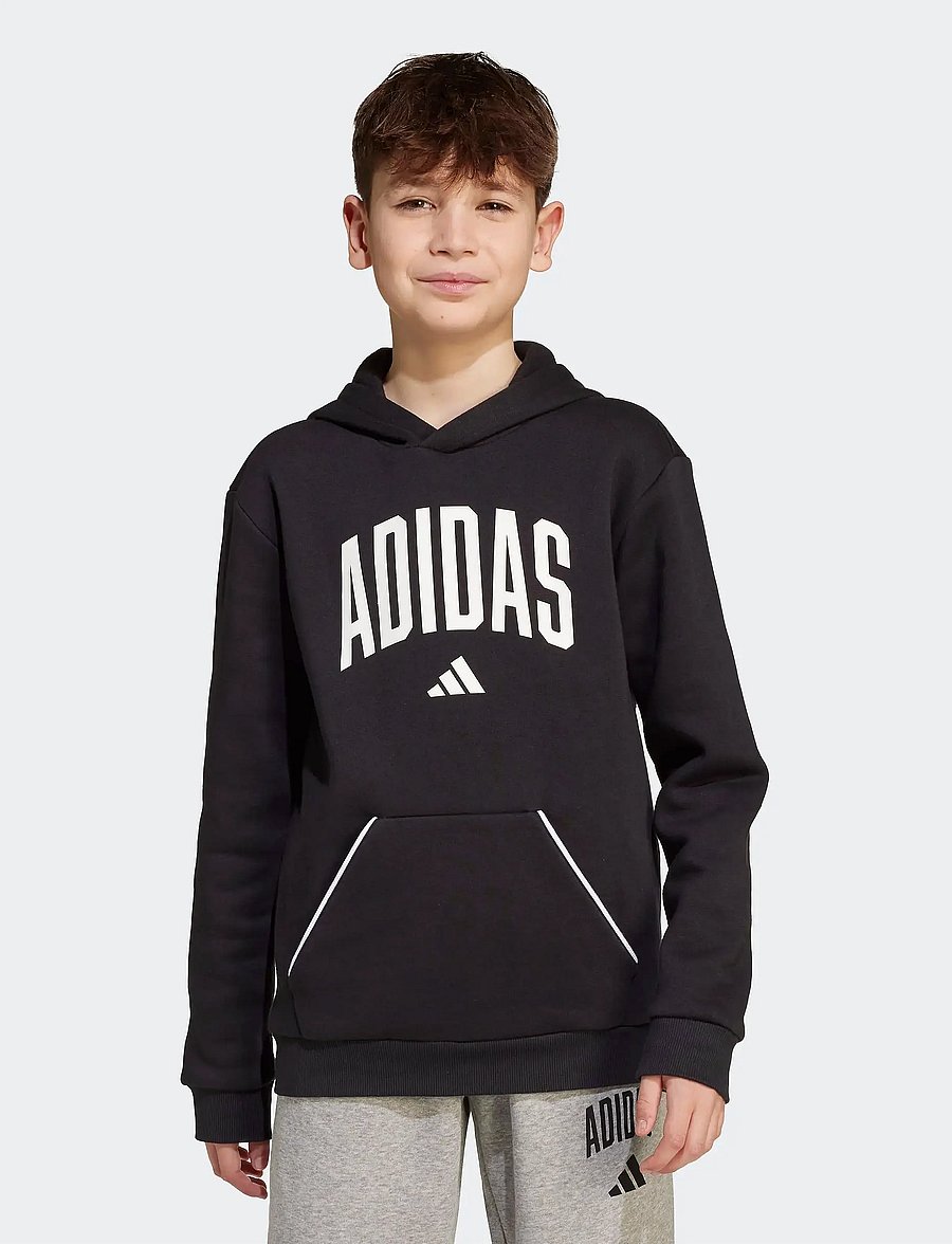 adidas Sportswear - J CLGT OH FL HD - džemperi ar kapuci - black/white - 3