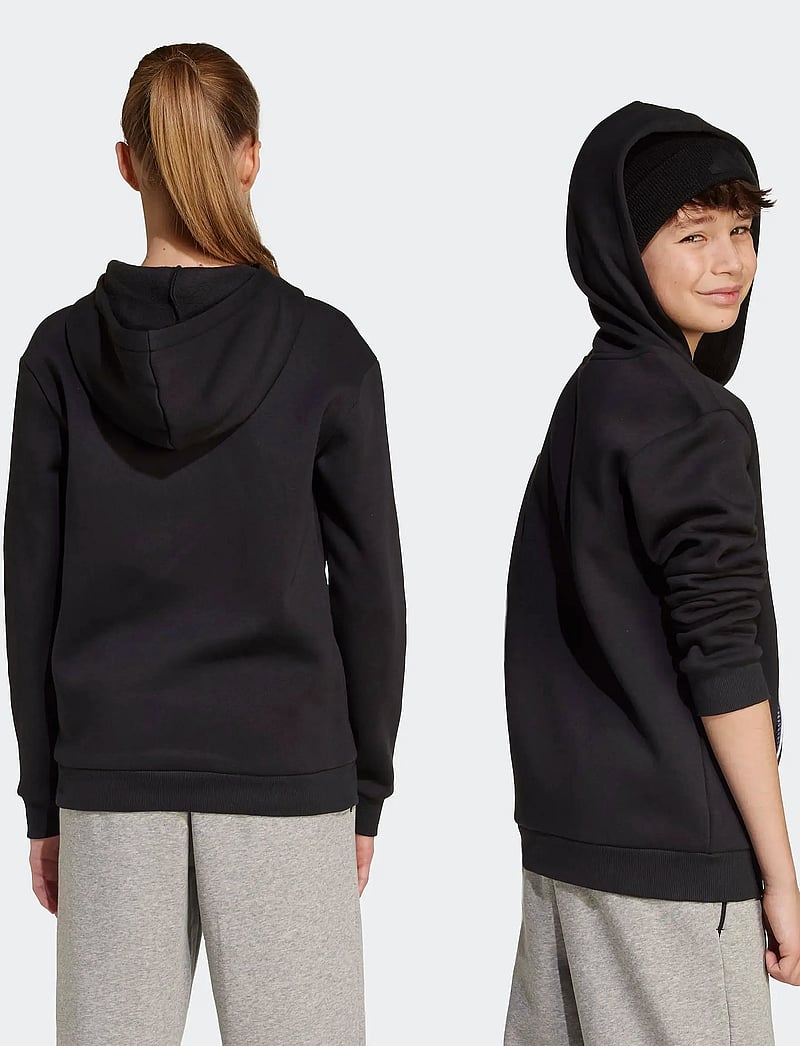 adidas Sportswear - J CLGT OH FL HD - hættetrøjer - black/white - 4