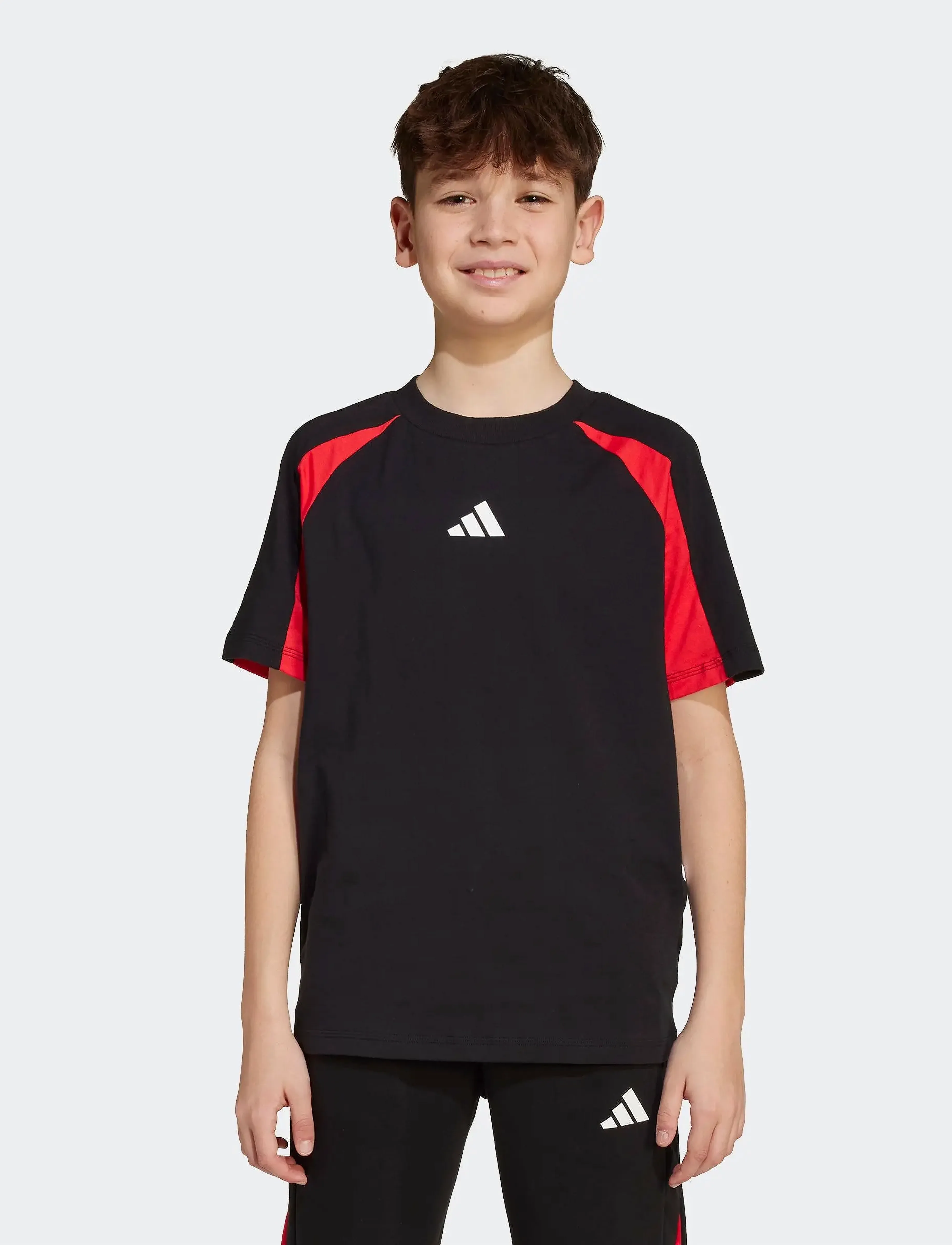 adidas Sportswear J  CB T - Kortærmede T-shirts - BLACK/PURRUB/WHITE / black