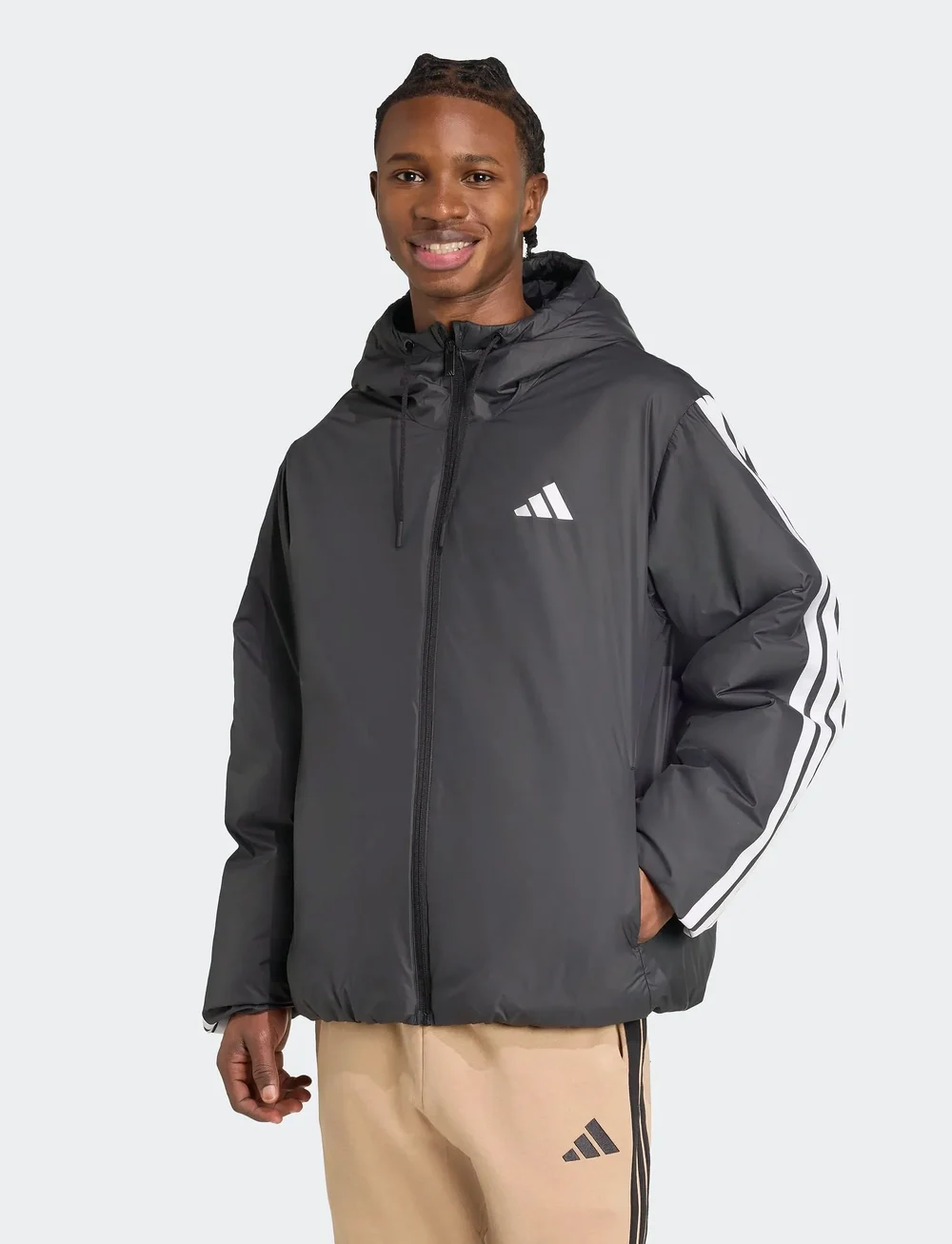 adidas Sportswear - ESS 3S INS HD J - sportjacken - black - 0