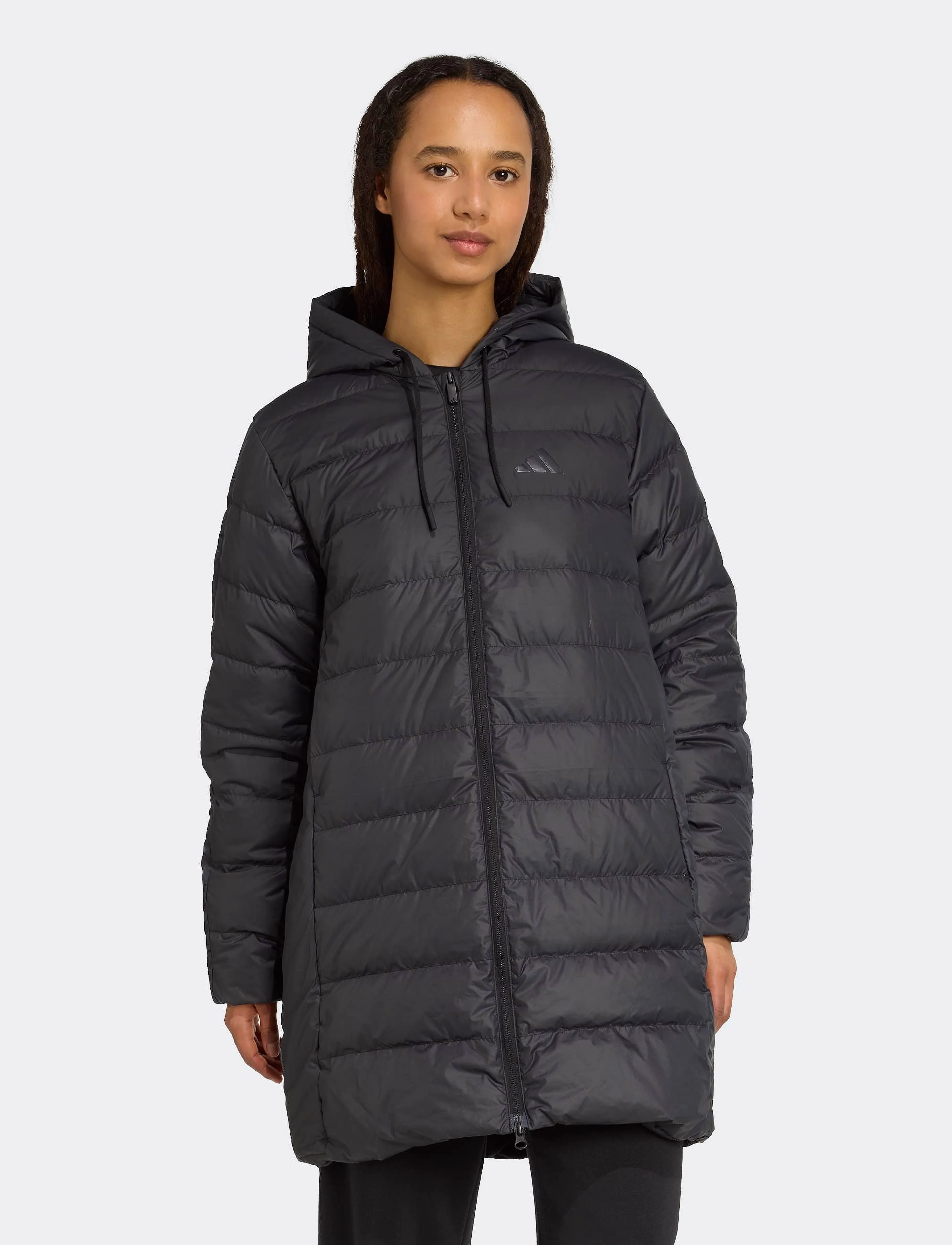 adidas Sportswear W Ess 3S L D Hp, S, Sport Jackets, Schwarz - Parkas, Frauen