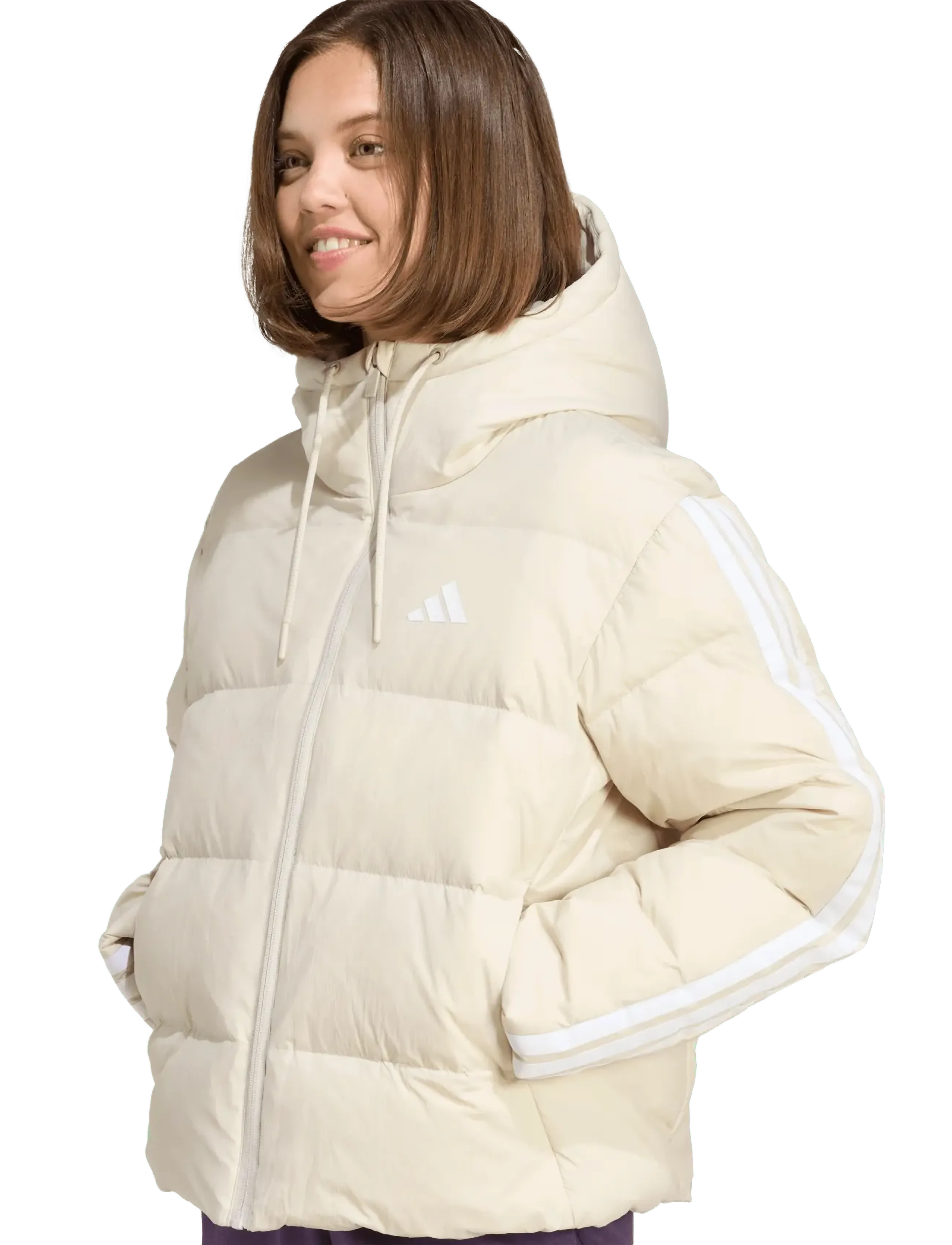 adidas Sportswear - W ESS 3S P D HO - vinterjakker - wonalu - 5