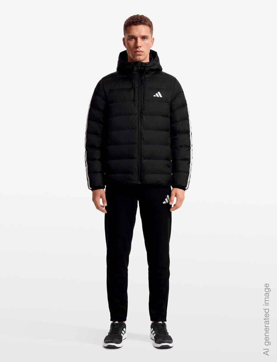 adidas Sportswear - ESS 3S SD HD JK - sulejoped ja voodriga joped - black - 0