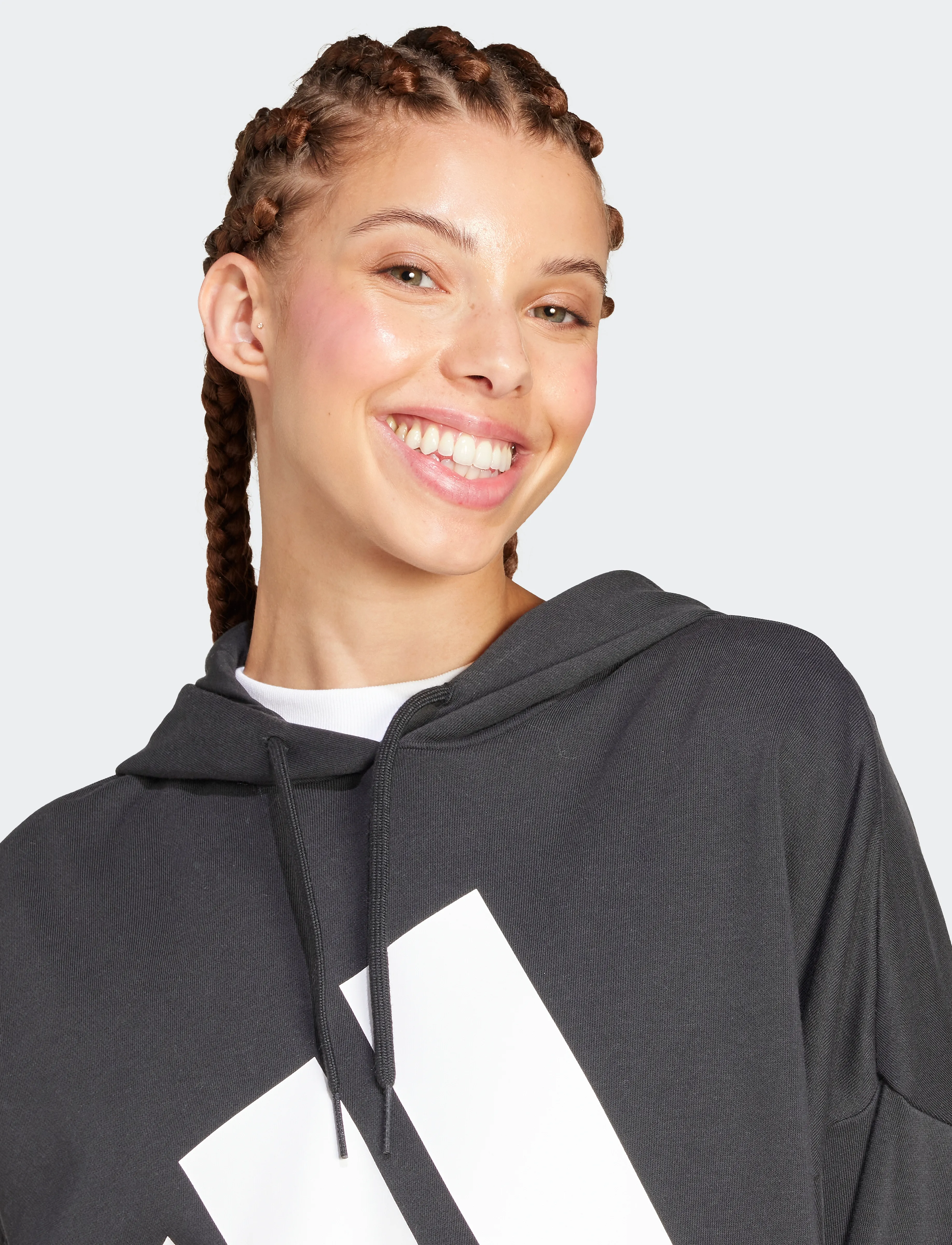 adidas Sportswear - W BL FT HD - kapuutsiga dressipluusid - black/white - 3