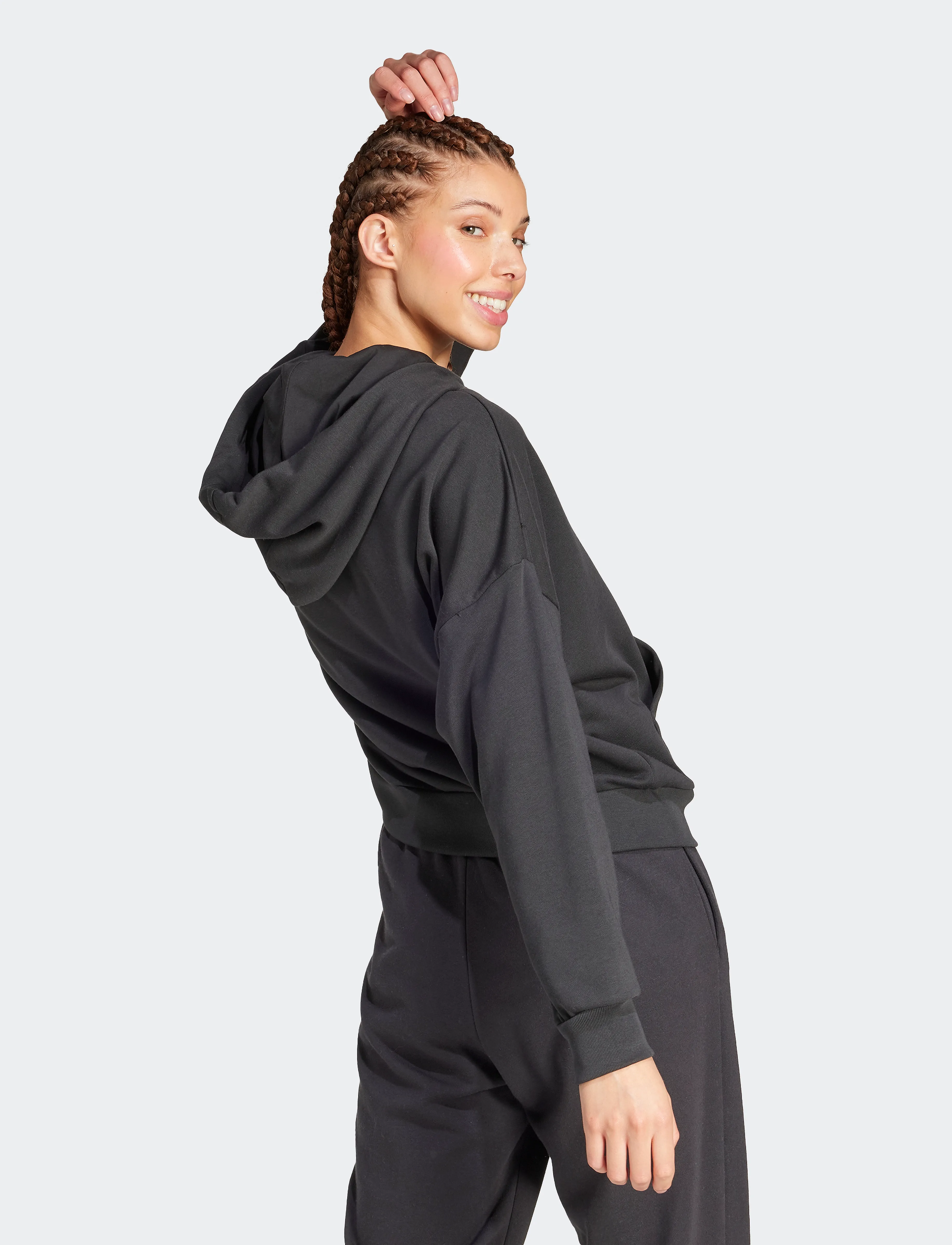 adidas Sportswear - W BL FT HD - kapuutsiga dressipluusid - black/white - 5