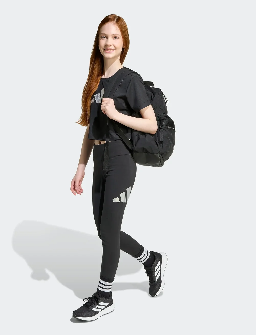 adidas Sportswear - JG GLAM LEG - retuusid - black/silvmt - 0