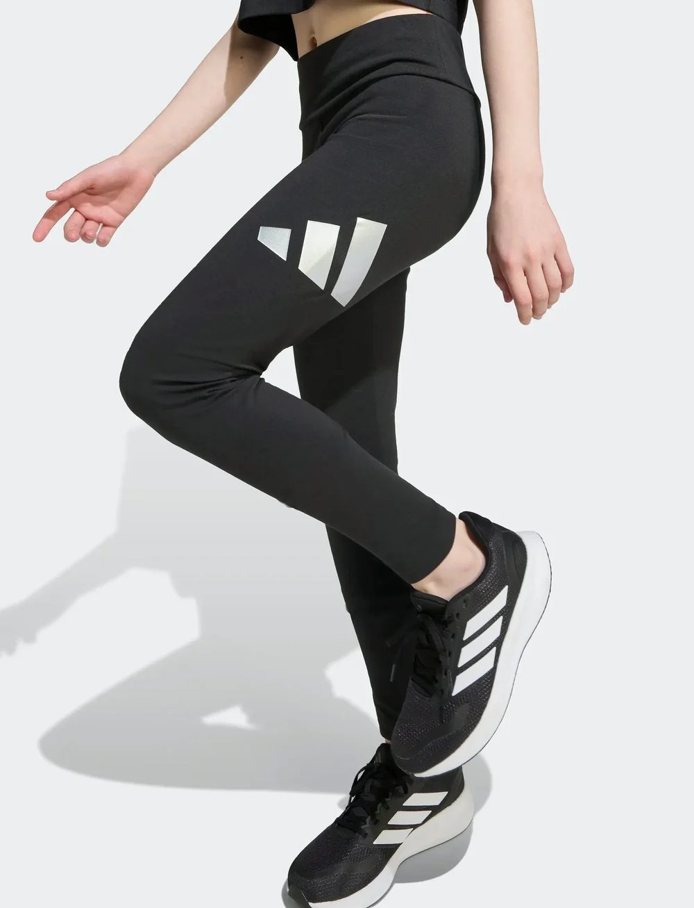 adidas Sportswear - JG GLAM LEG - retuusid - black/silvmt - 2
