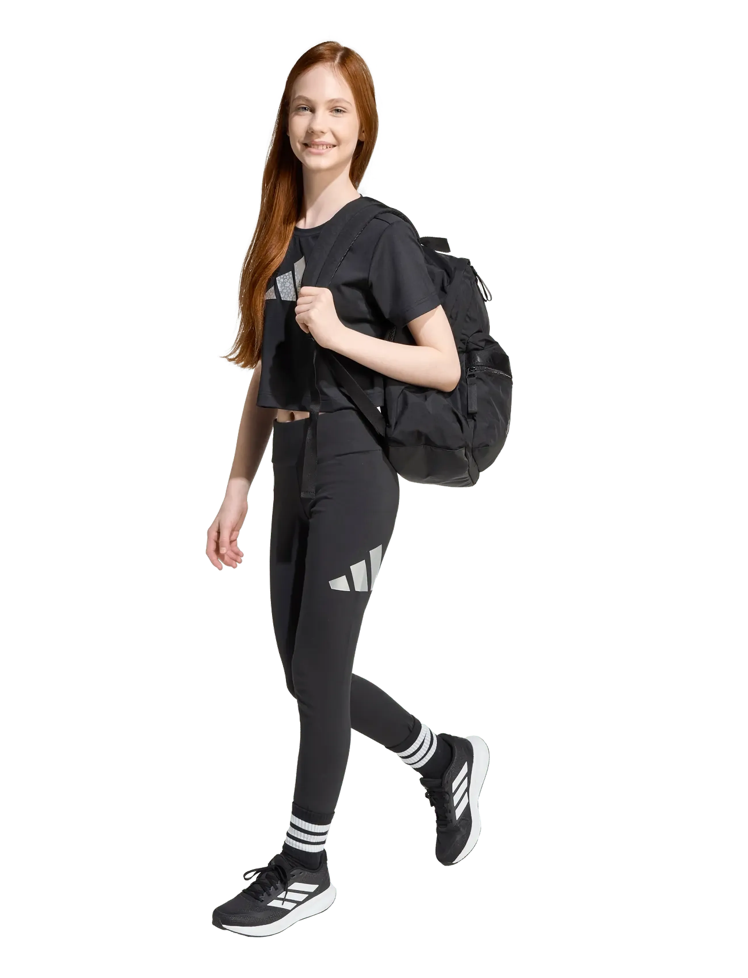 adidas Sportswear - JG GLAM LEG - løbetights & træningstights - black/silvmt - 2