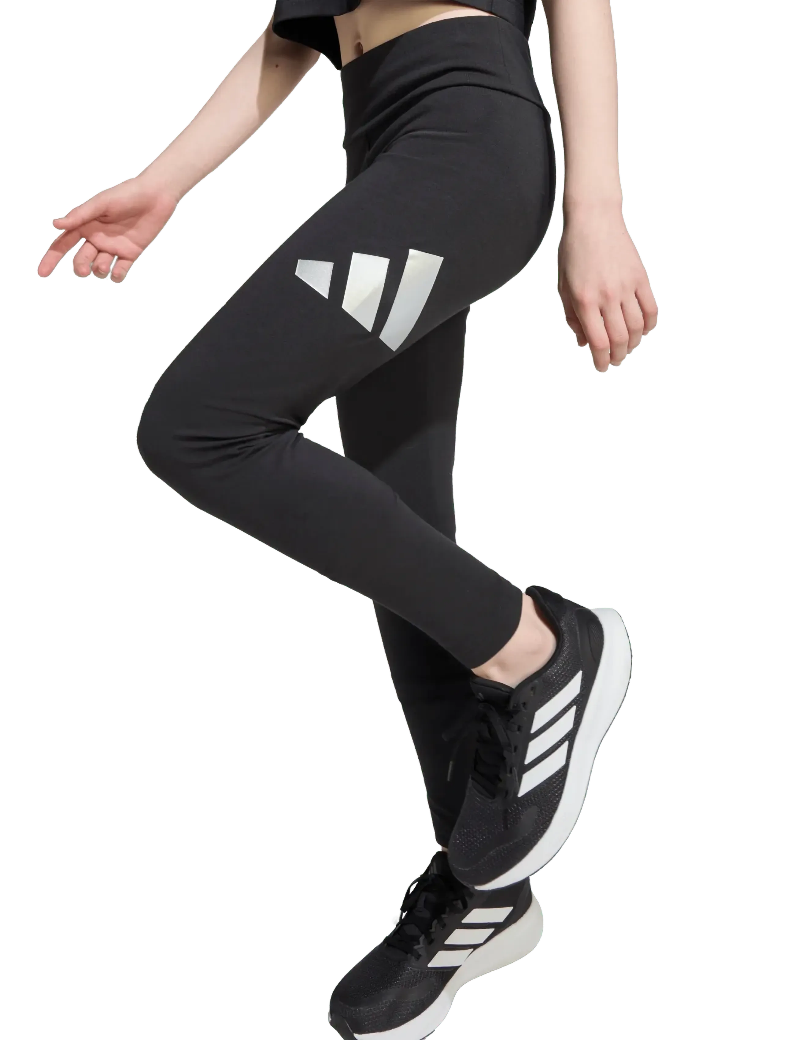adidas Sportswear - JG GLAM LEG - løbetights & træningstights - black/silvmt - 3