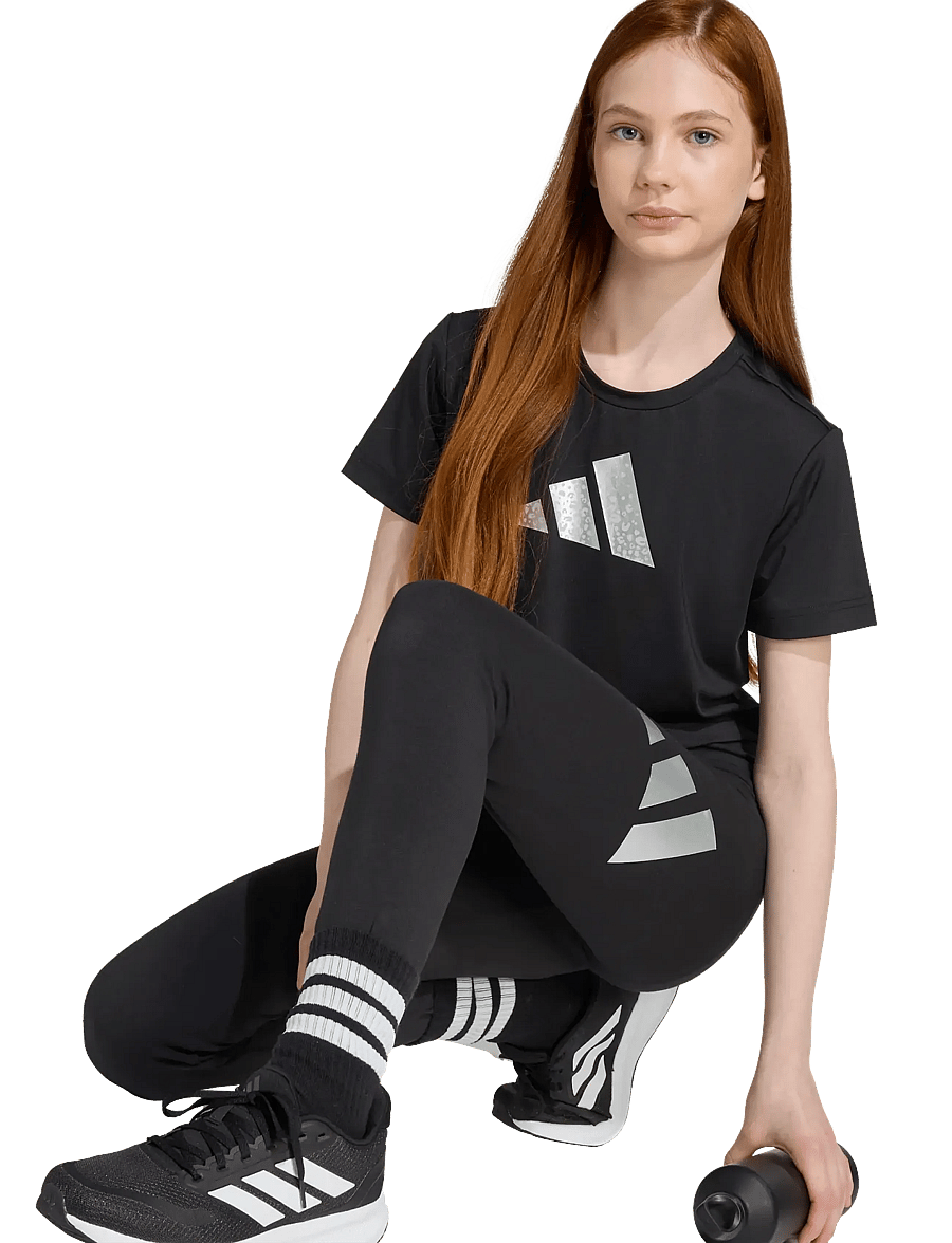 adidas Sportswear - JG GLAM LEG - jooksu- ja treeningretuusid - black/silvmt - 4