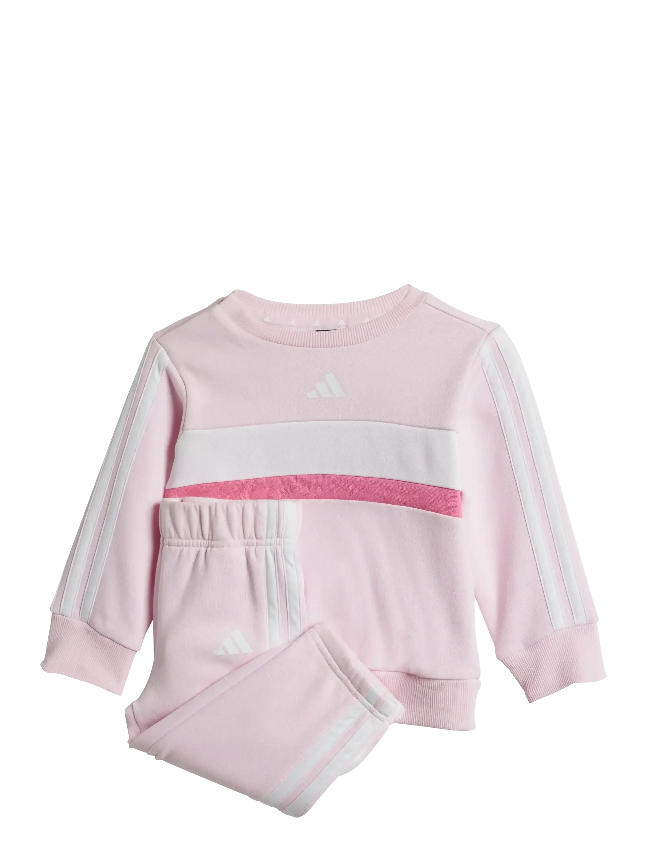 adidas Sportswear I 3S TIB FL SET - Joggingsæt - CLPINK/PNKFUS/WHITE / pink/rose