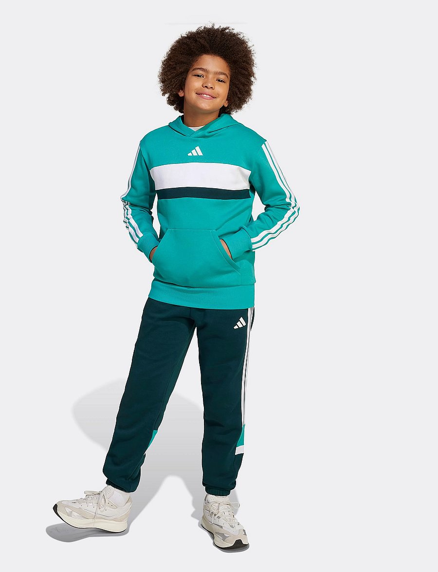 adidas Sportswear - J 3S TIB FL HD - hættetrøjer - purtea/aurivy/white - 0