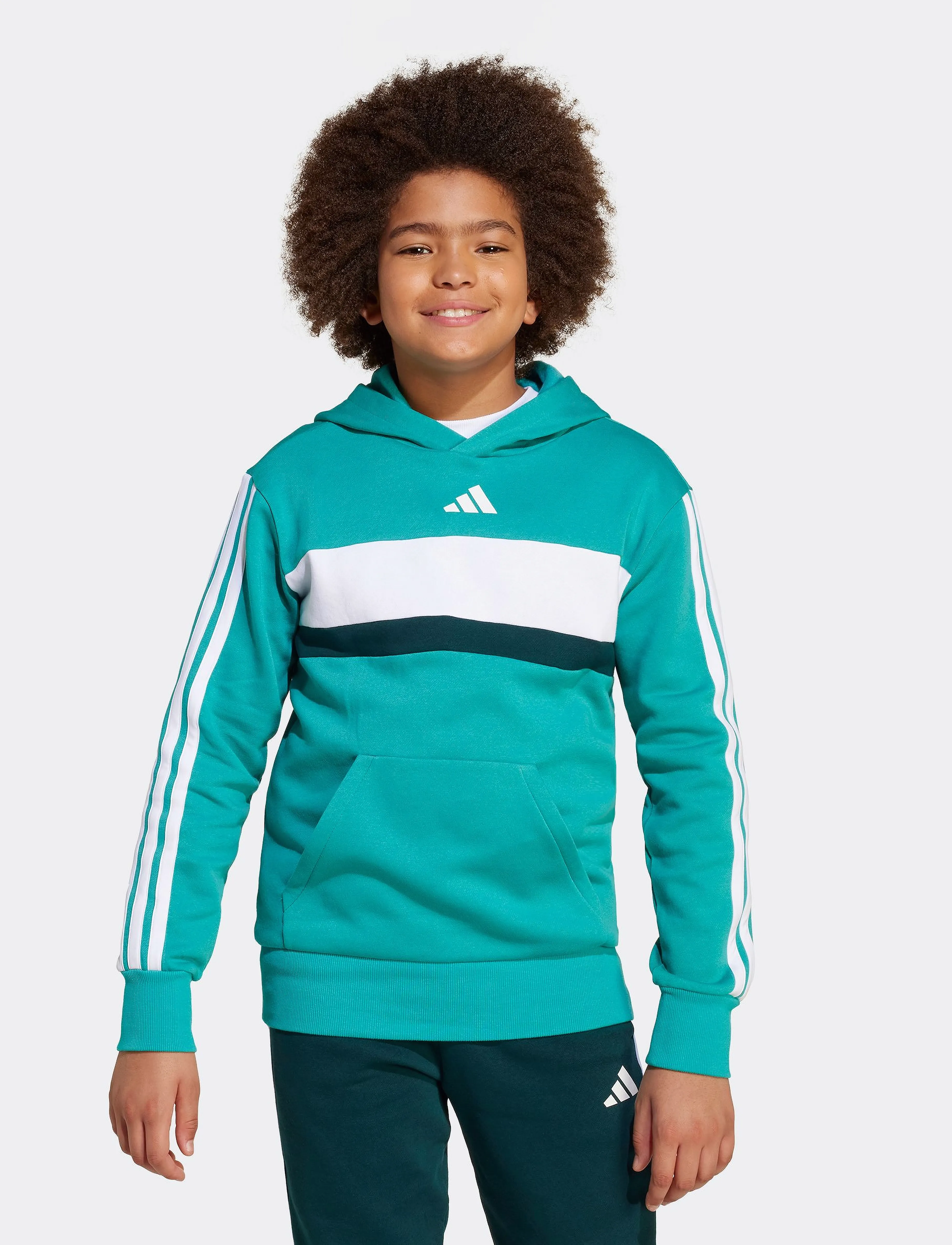 adidas Sportswear - J 3S TIB FL HD - hættetrøjer - purtea/aurivy/white - 2