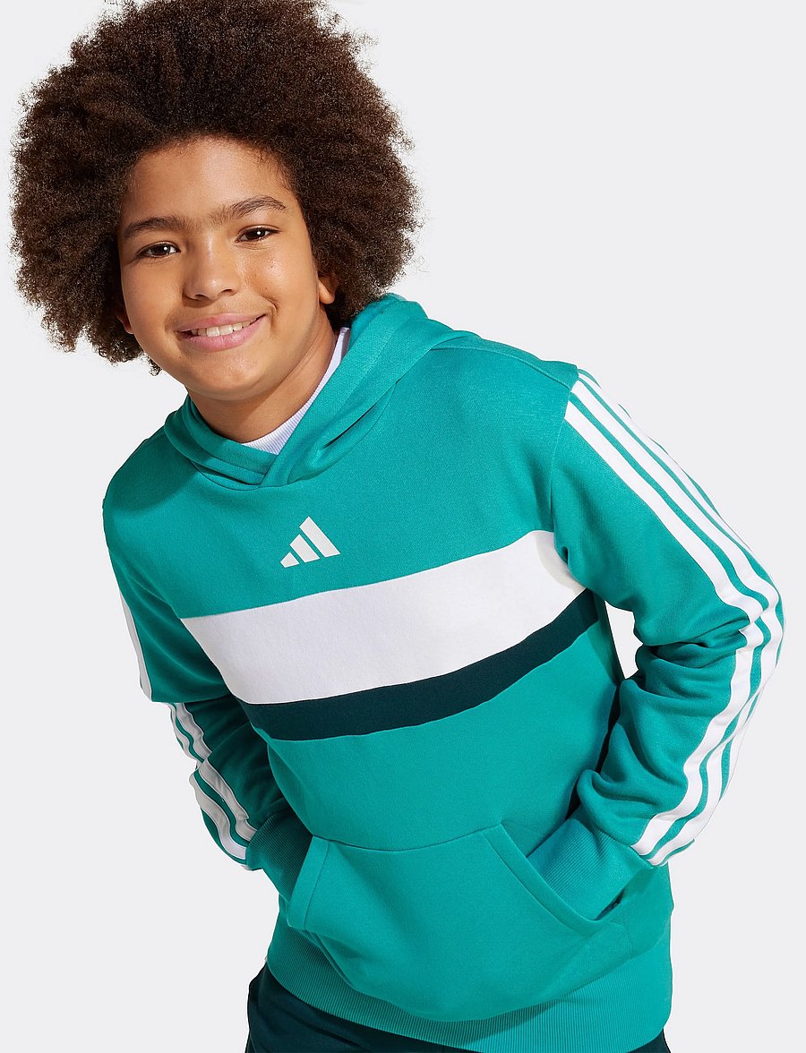 adidas Sportswear - J 3S TIB FL HD - hættetrøjer - purtea/aurivy/white - 3