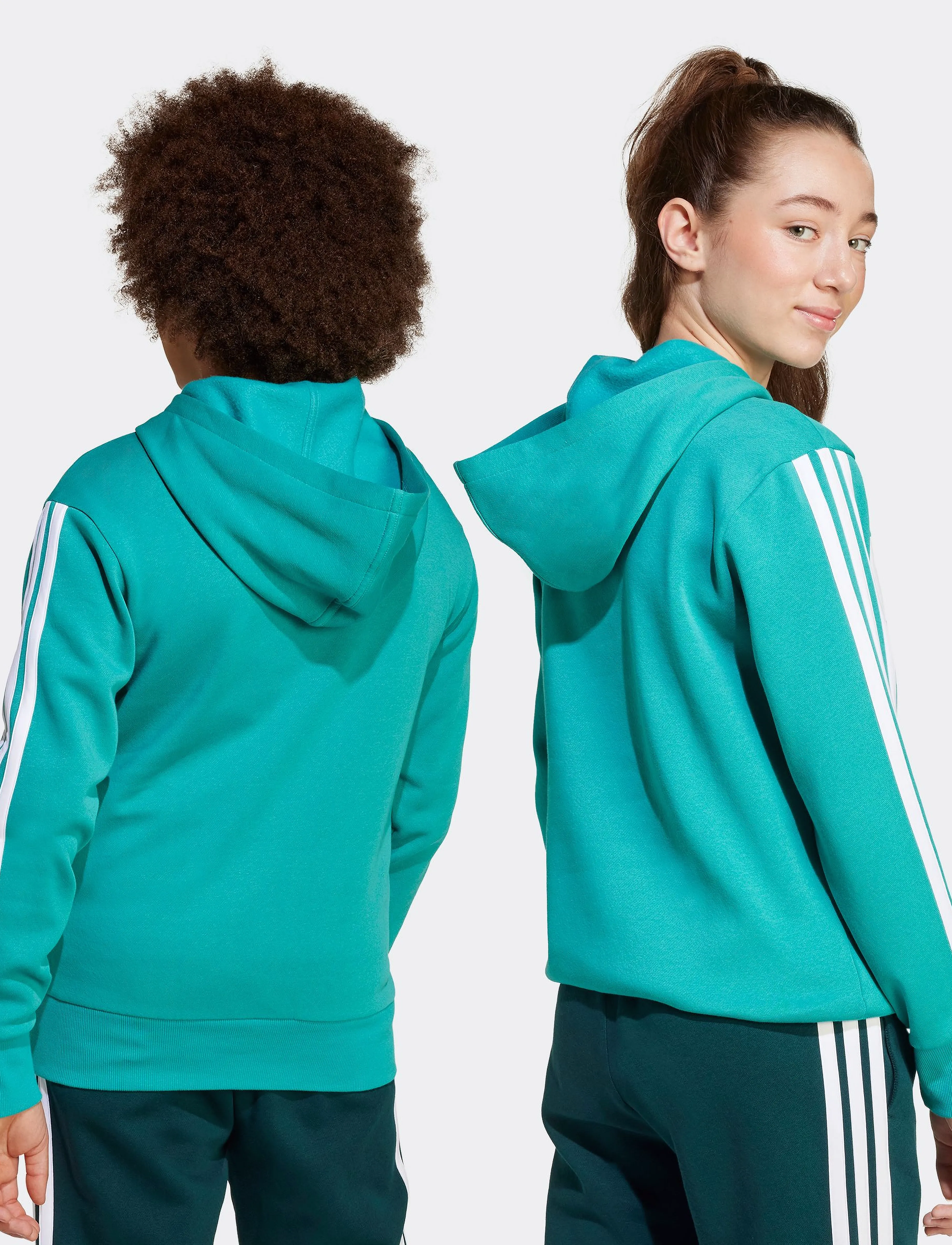 adidas Sportswear - J 3S TIB FL HD - hættetrøjer - purtea/aurivy/white - 4