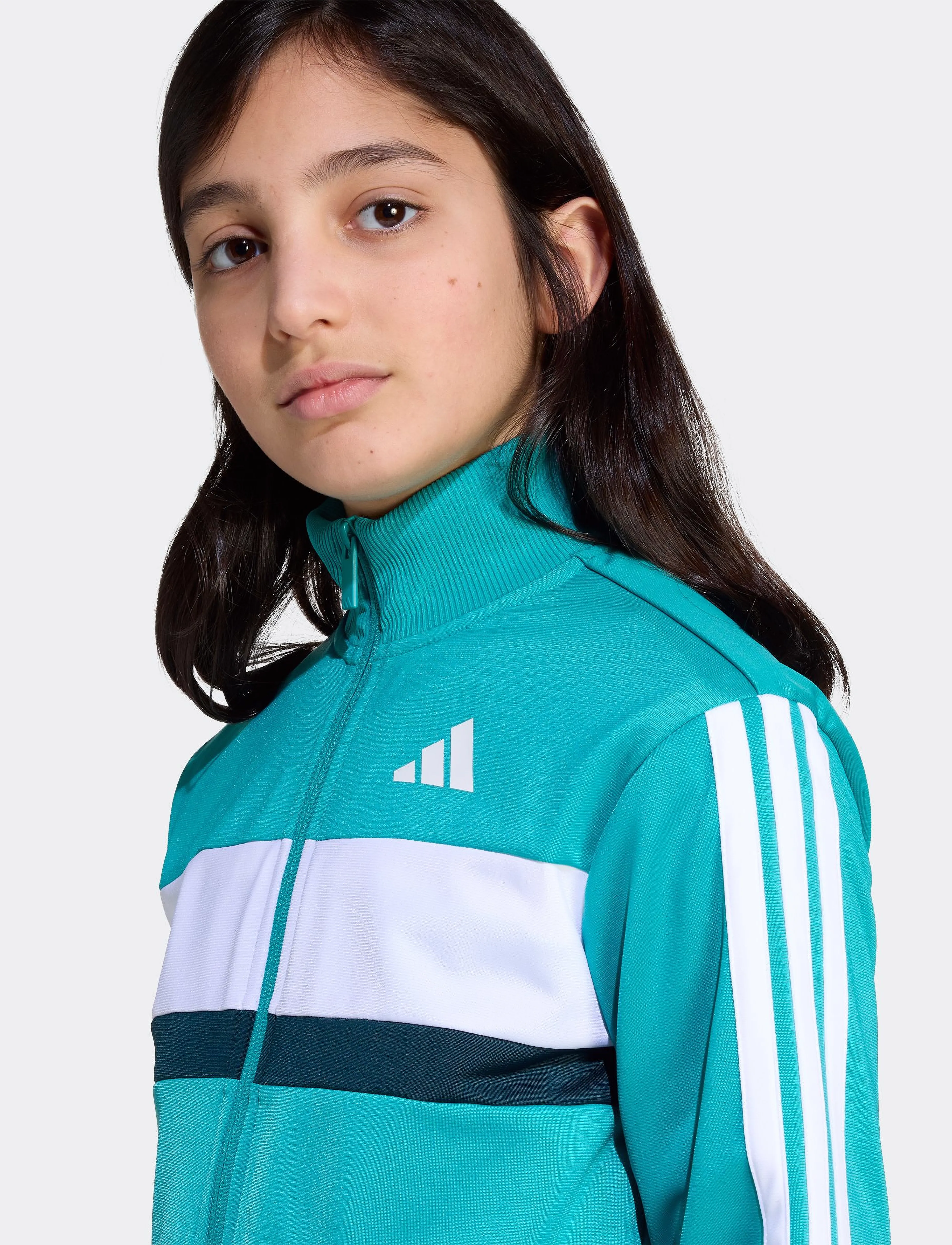 adidas Sportswear - J 3S TIBERIO TS - trainingsanzug - purtea/aurivy/white - 5