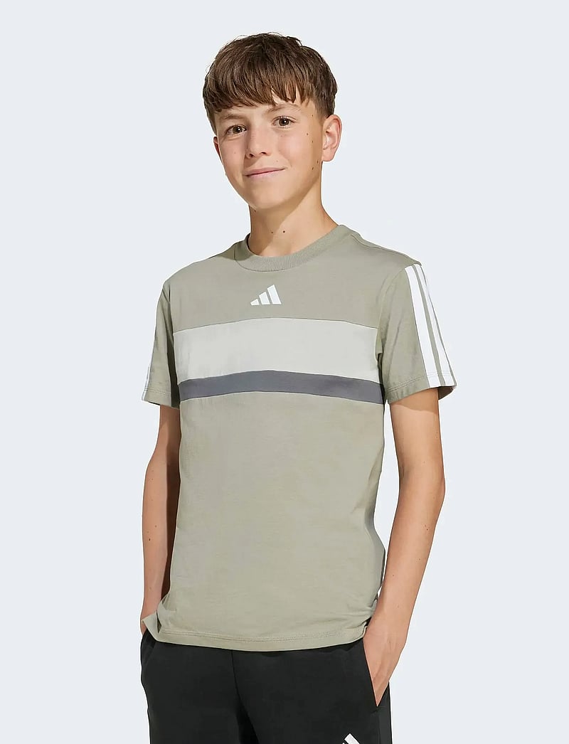 adidas Sportswear - J 3S TIB T - lühikeste varrukatega t-särgid - silpeb/metgry/gresix - 0