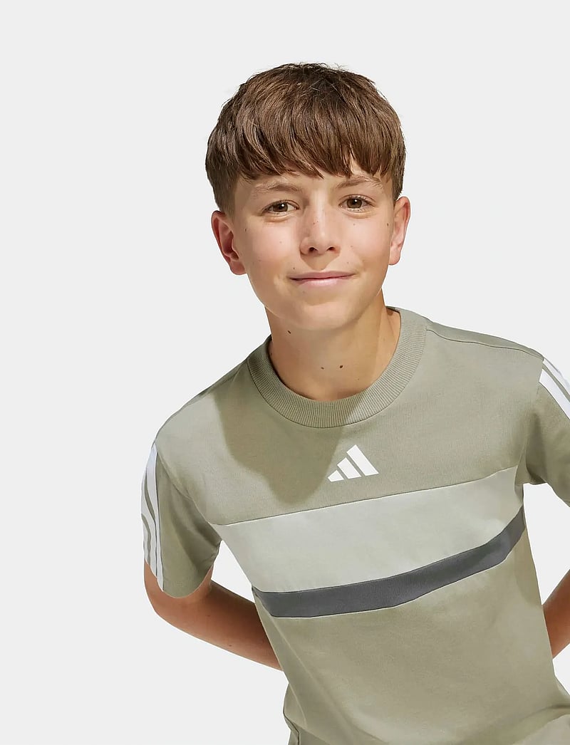 adidas Sportswear - J 3S TIB T - lühikeste varrukatega t-särgid - silpeb/metgry/gresix - 3