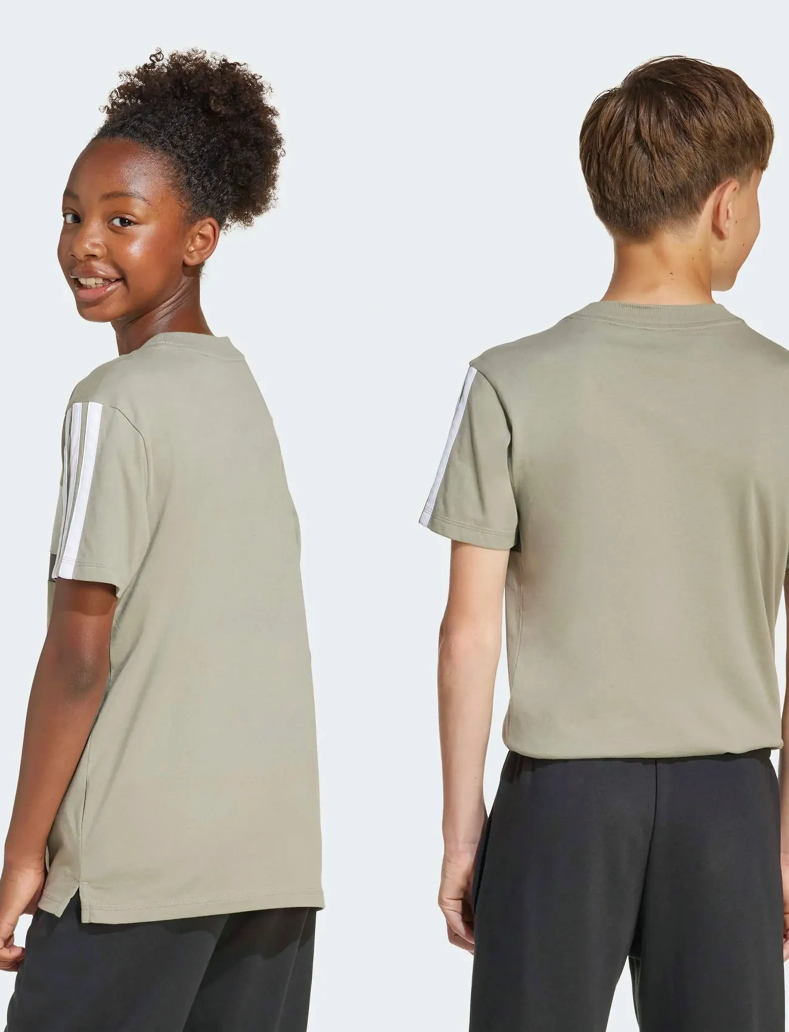 adidas Sportswear - J 3S TIB T - kortærmede t-shirts - silpeb/metgry/gresix - 4