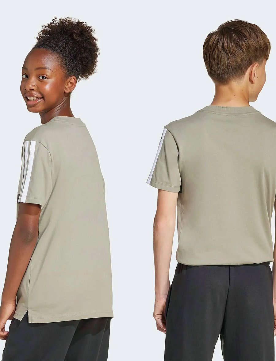 adidas Sportswear - J 3S TIB T - kortærmede t-shirts - silpeb/metgry/gresix - 4