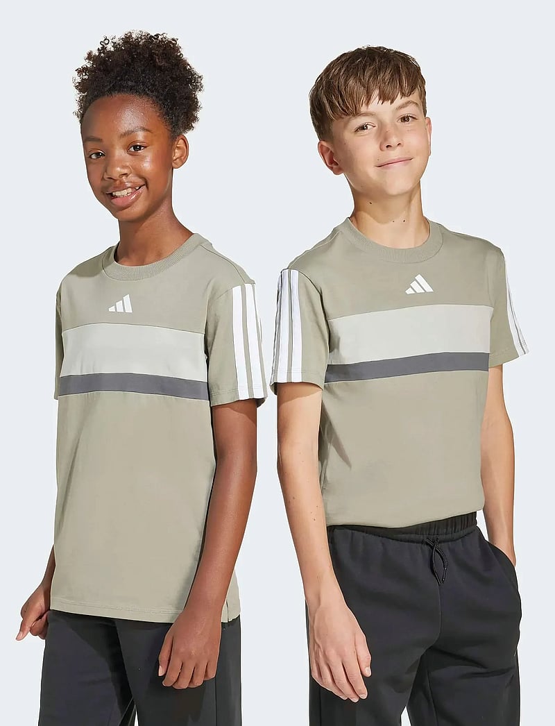 adidas Sportswear - J 3S TIB T - lühikeste varrukatega t-särgid - silpeb/metgry/gresix - 5