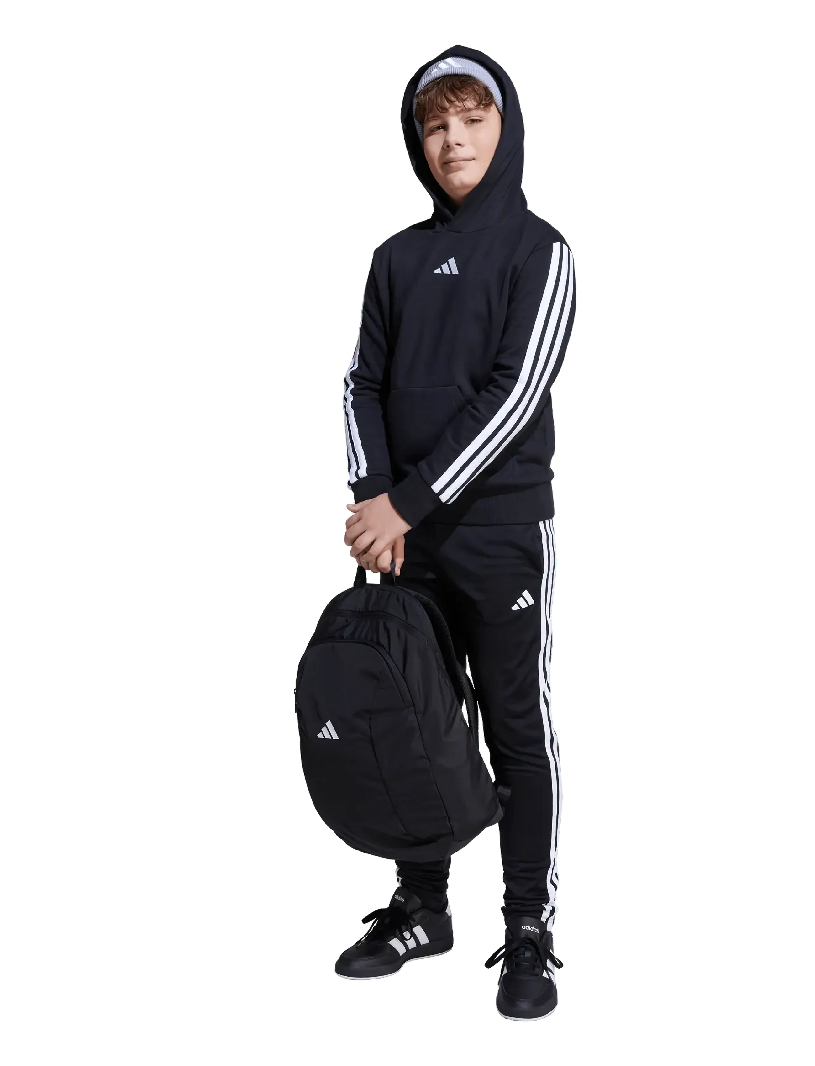 adidas Sportswear J 3S Fl Hd 225, 140, Sweatshirts & Hoodies, Schwarz - Kinder