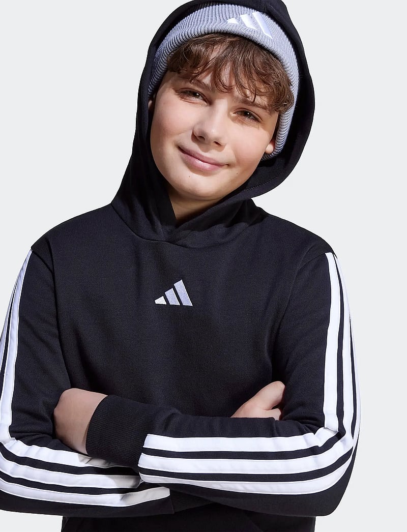 adidas Sportswear - J 3S FL HD 225 - džemperi ar kapuci - black/white - 2