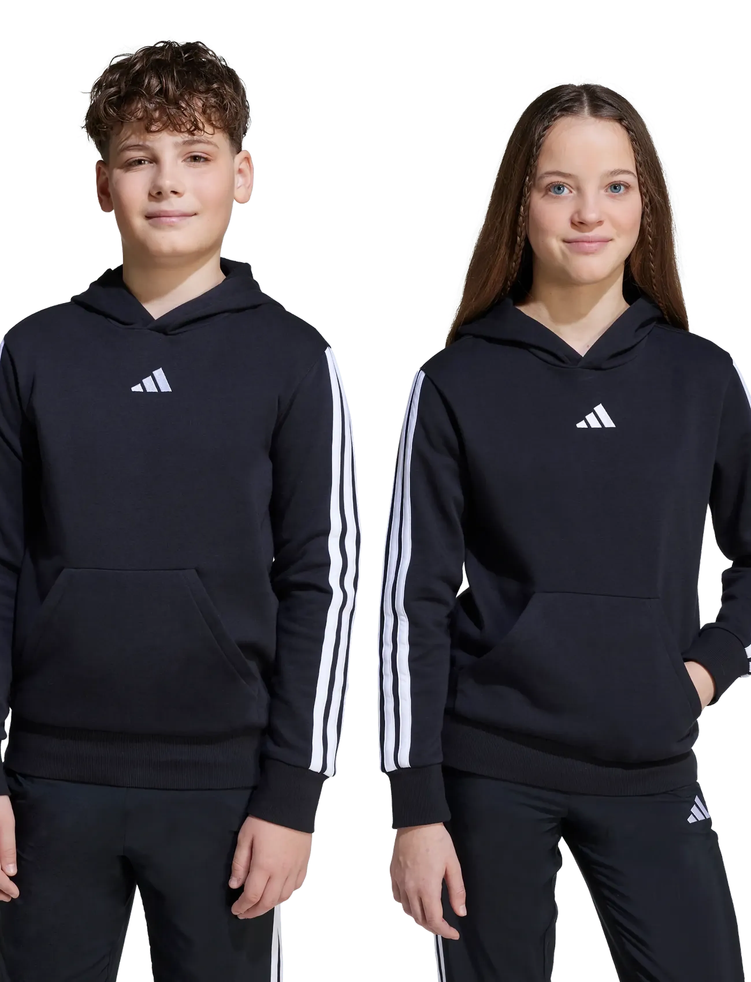 adidas Sportswear - J 3S FL HD 225 - kapuutsiga dressipluusid - black/white - 2