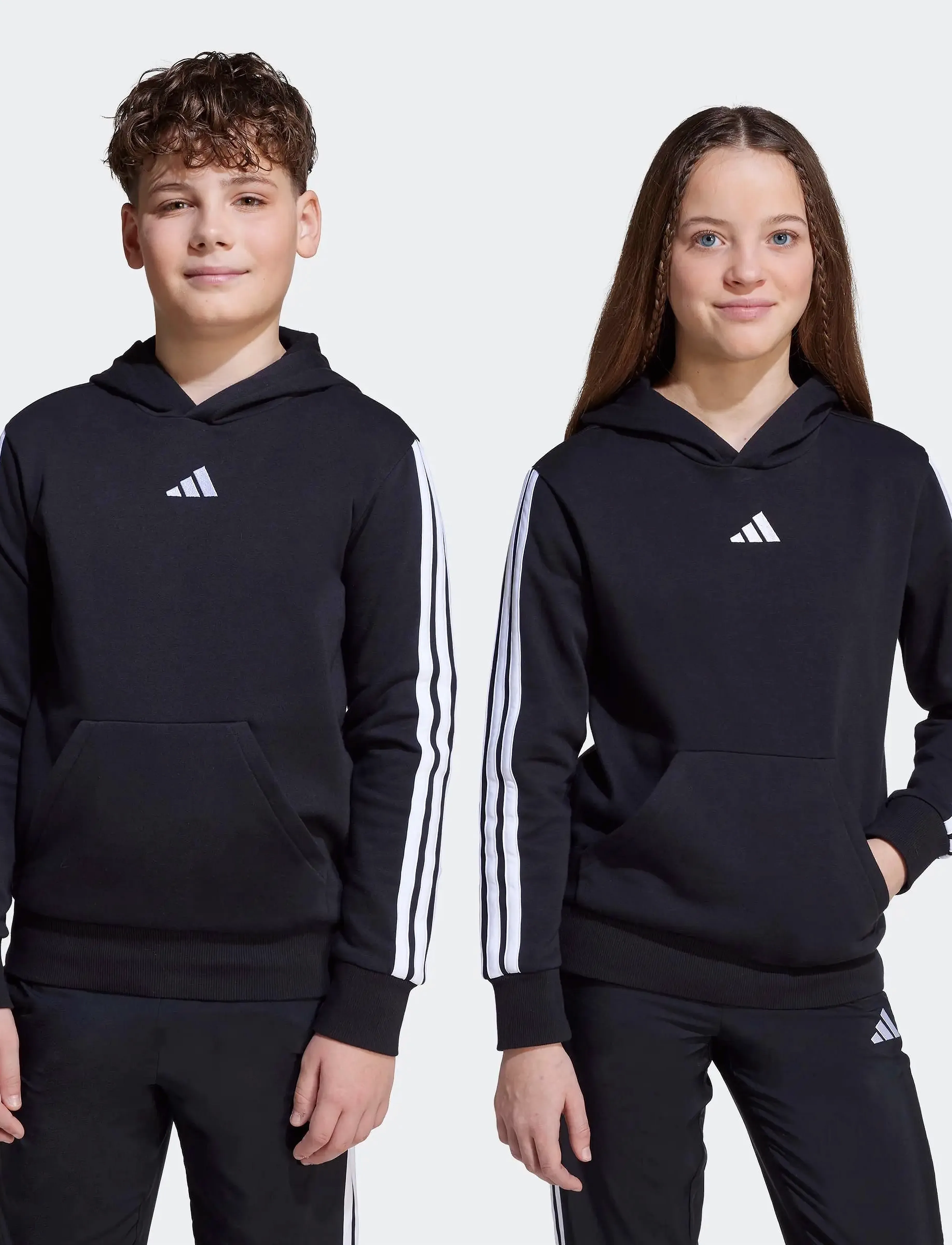 adidas Sportswear - J 3S FL HD 225 - kapuzenpullover - black/white - 3