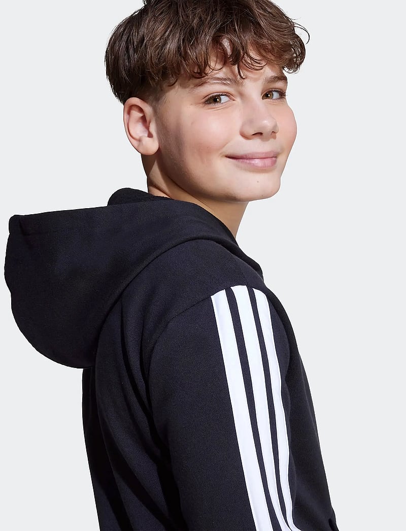 adidas Sportswear - J 3S FL HD 225 - džemperi ar kapuci - black/white - 5