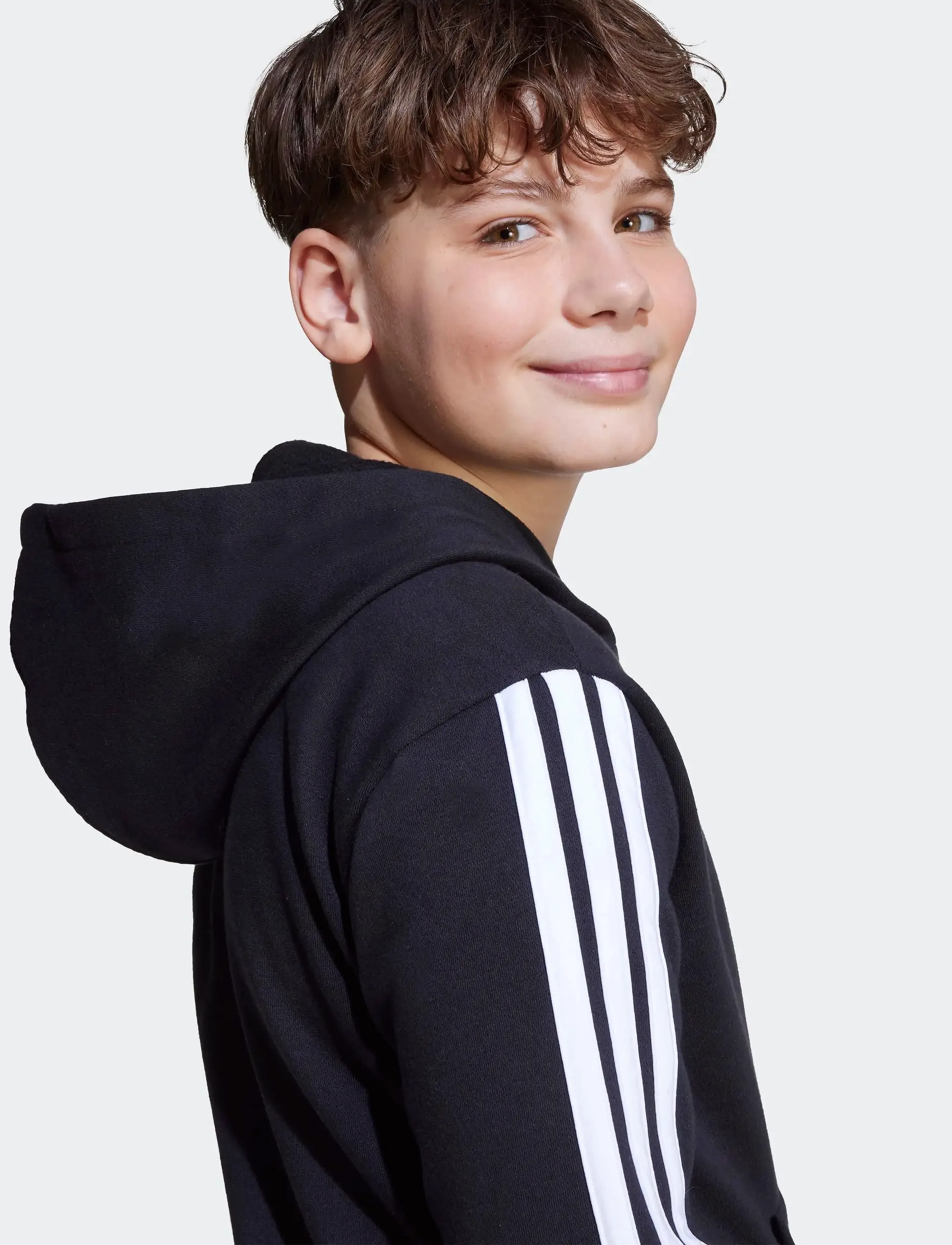 adidas Sportswear - J 3S FL HD 225 - kapuzenpullover - black/white - 5