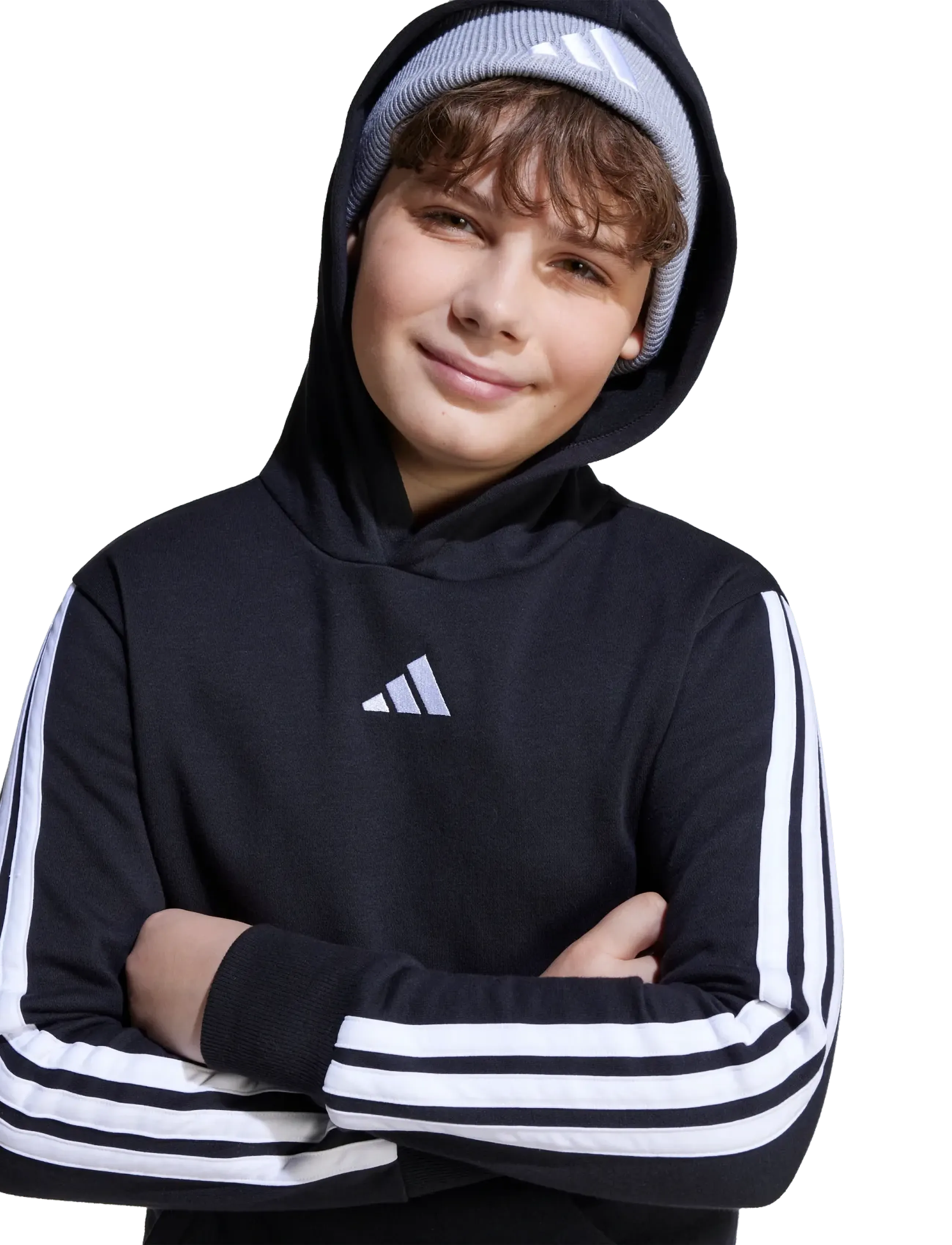 adidas Sportswear - J 3S FL HD 225 - kapuutsiga dressipluusid - black/white - 5