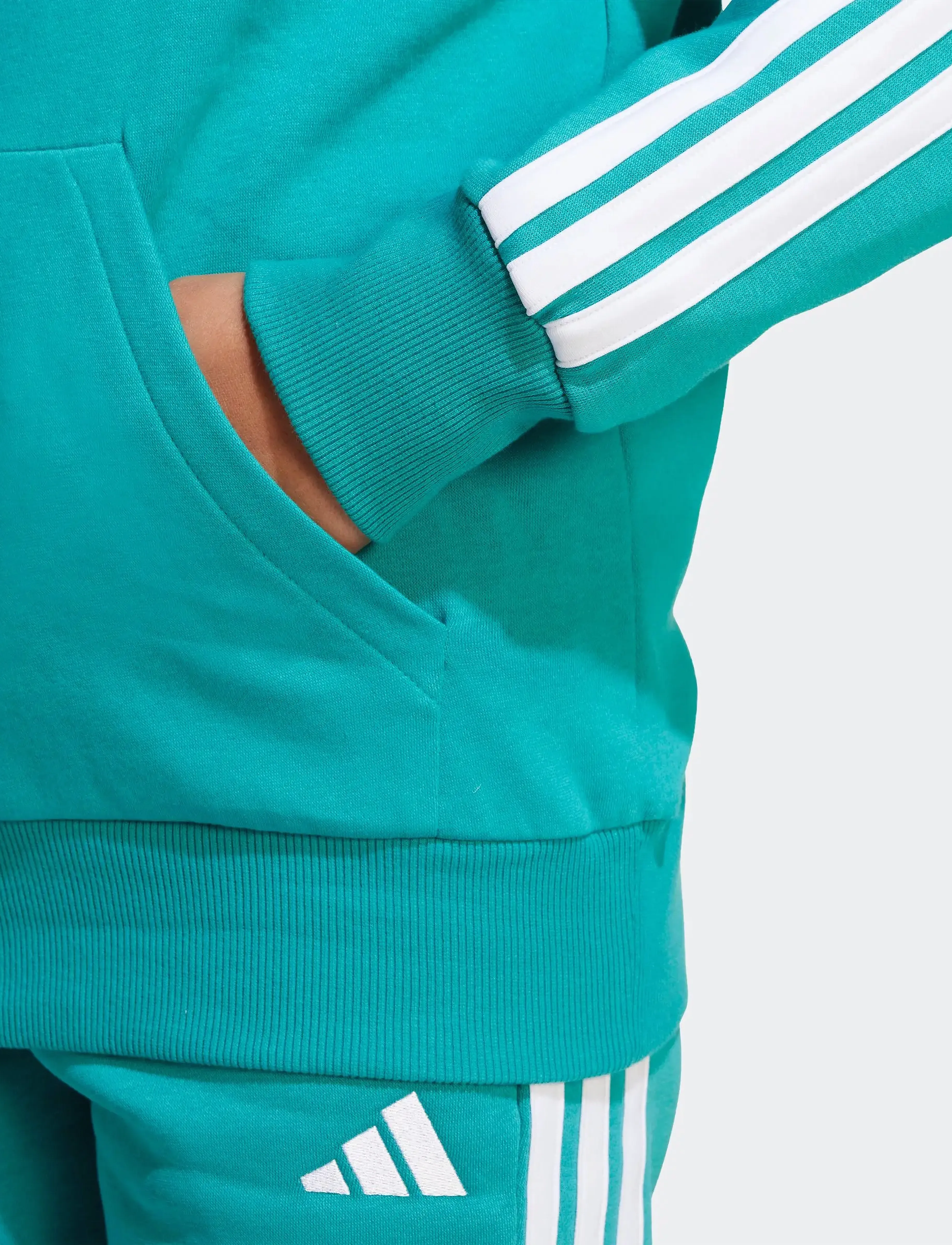 adidas Sportswear - J 3S FL HD 225 - hoodies - purtea/white - 5