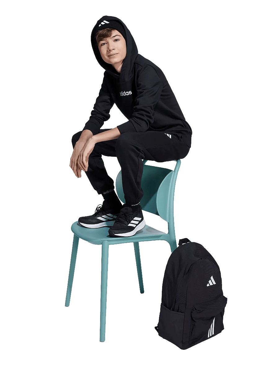 adidas Sportswear - J LIN FL HD - hættetrøjer - black/white - 0