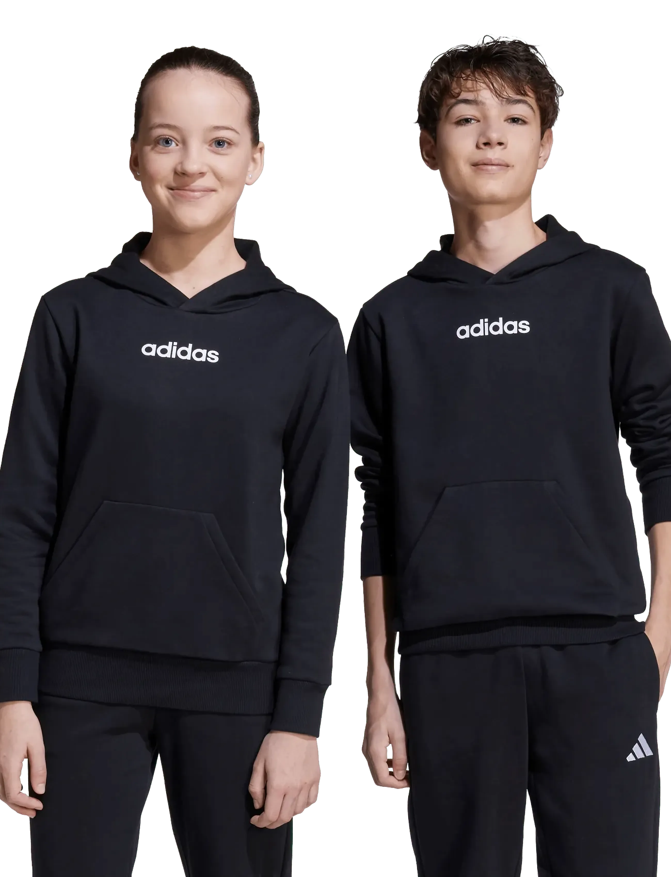 adidas Sportswear - J LIN FL HD - hættetrøjer - black/white - 2
