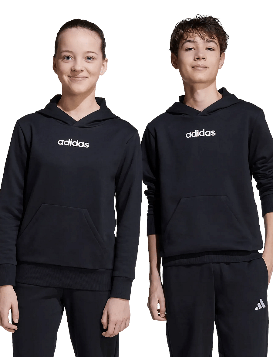 adidas Sportswear - J LIN FL HD - hættetrøjer - black/white - 2
