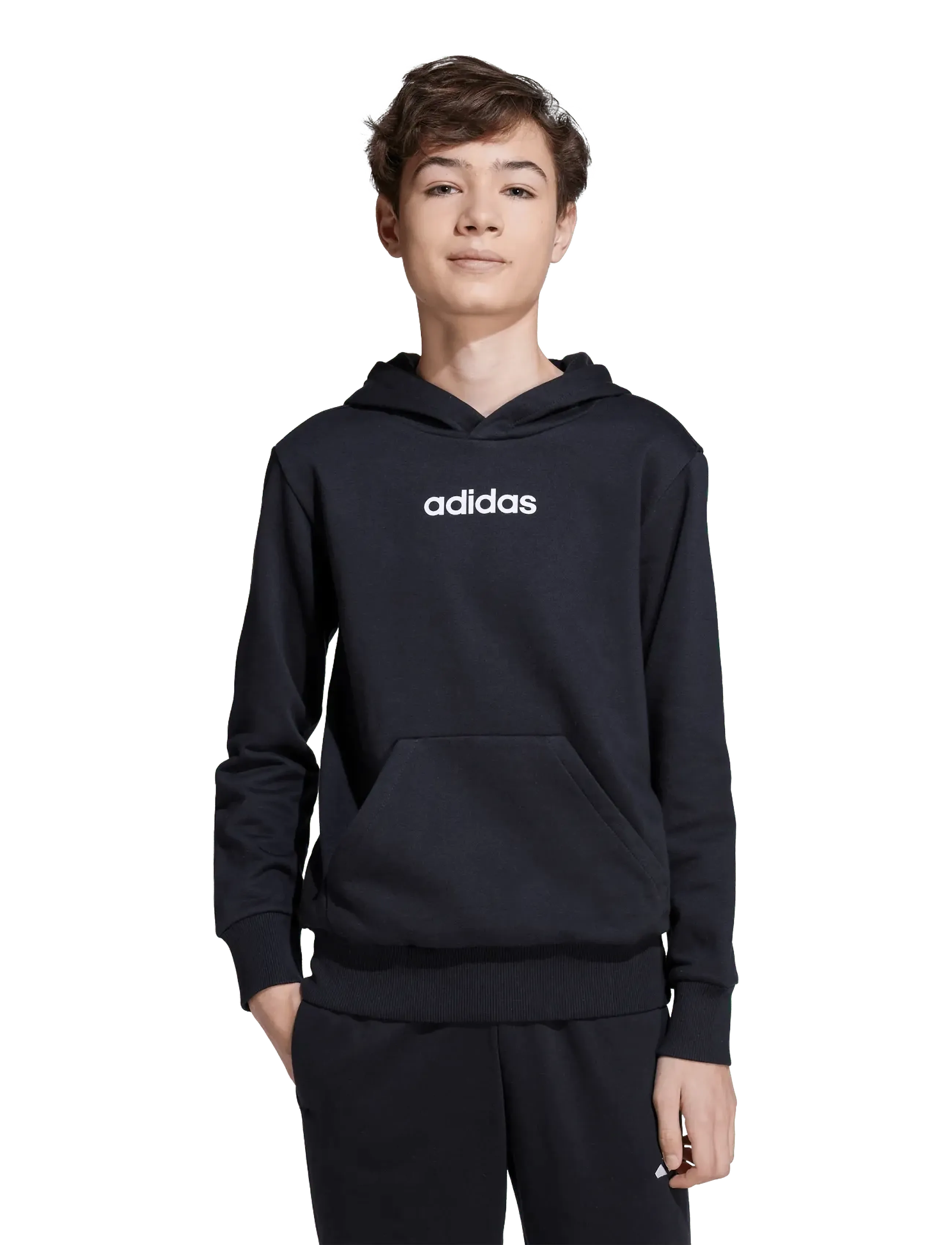 adidas Sportswear - J LIN FL HD - hættetrøjer - black/white - 4