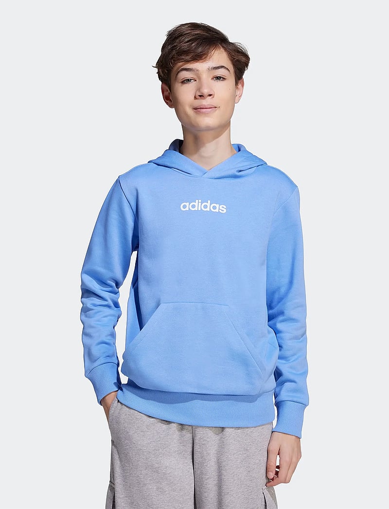 adidas Sportswear - J LIN FL HD - džemperi ar kapuci - blufus/white - 0