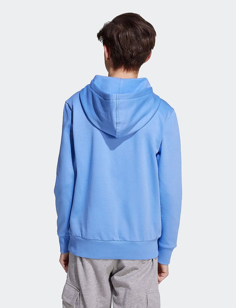 adidas Sportswear - J LIN FL HD - džemperi ar kapuci - blufus/white - 4