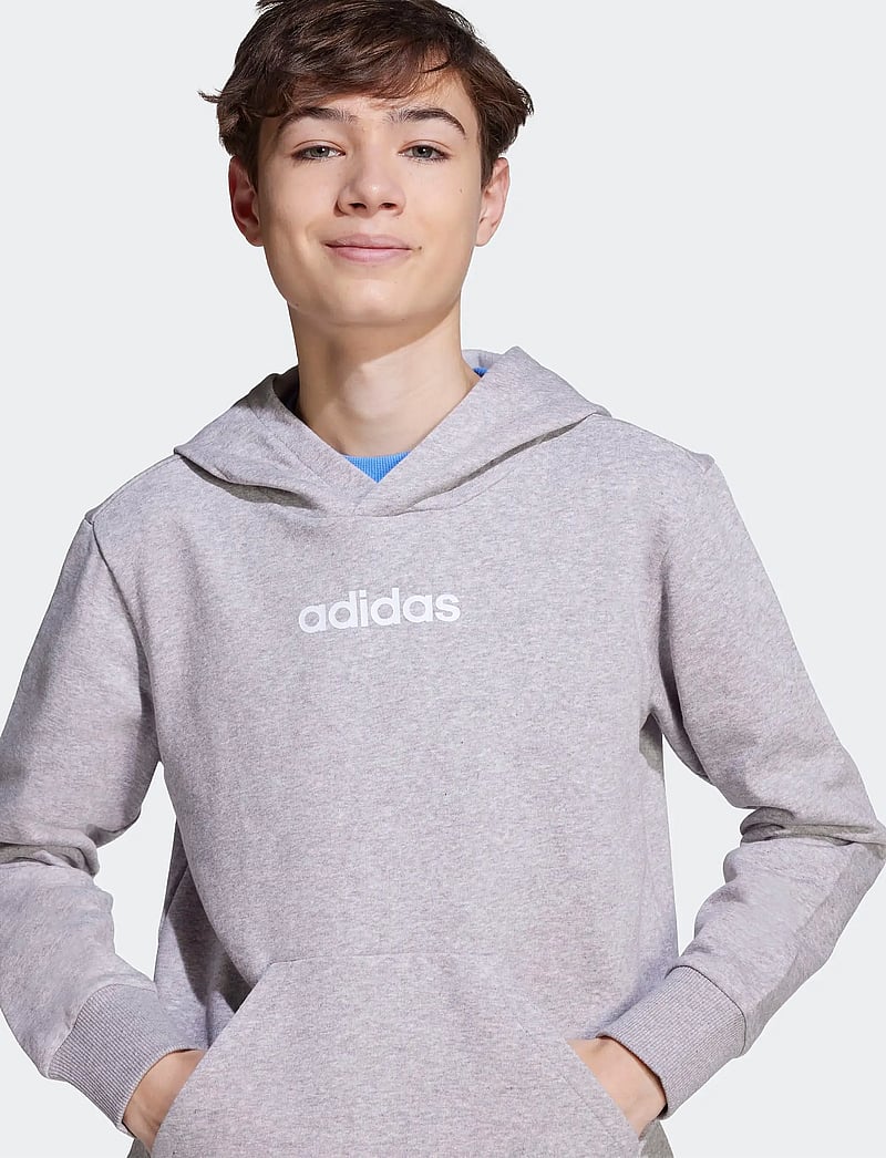 adidas Sportswear - J LIN FL HD - kapuzenpullover - mgreyh/white - 2