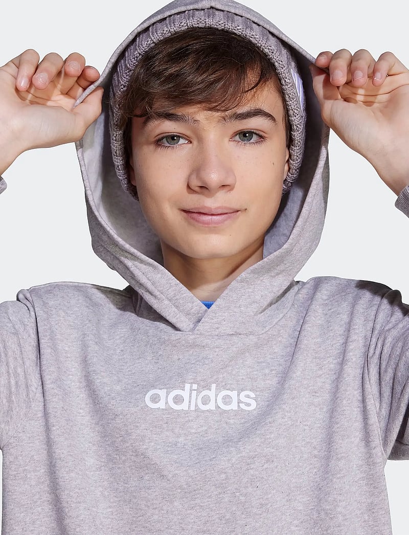 adidas Sportswear - J LIN FL HD - kapuzenpullover - mgreyh/white - 3