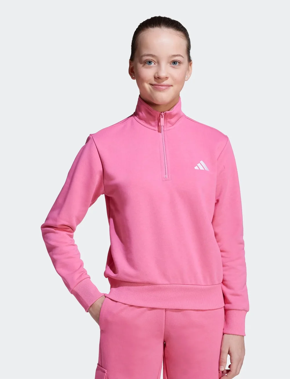 adidas Sportswear - J SL FT HZ 220 - sweatshirts - pnkfus/white - 0