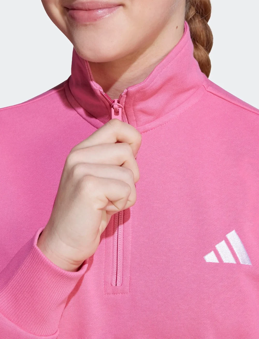 adidas Sportswear - J SL FT HZ 220 - sweatshirts - pnkfus/white - 4