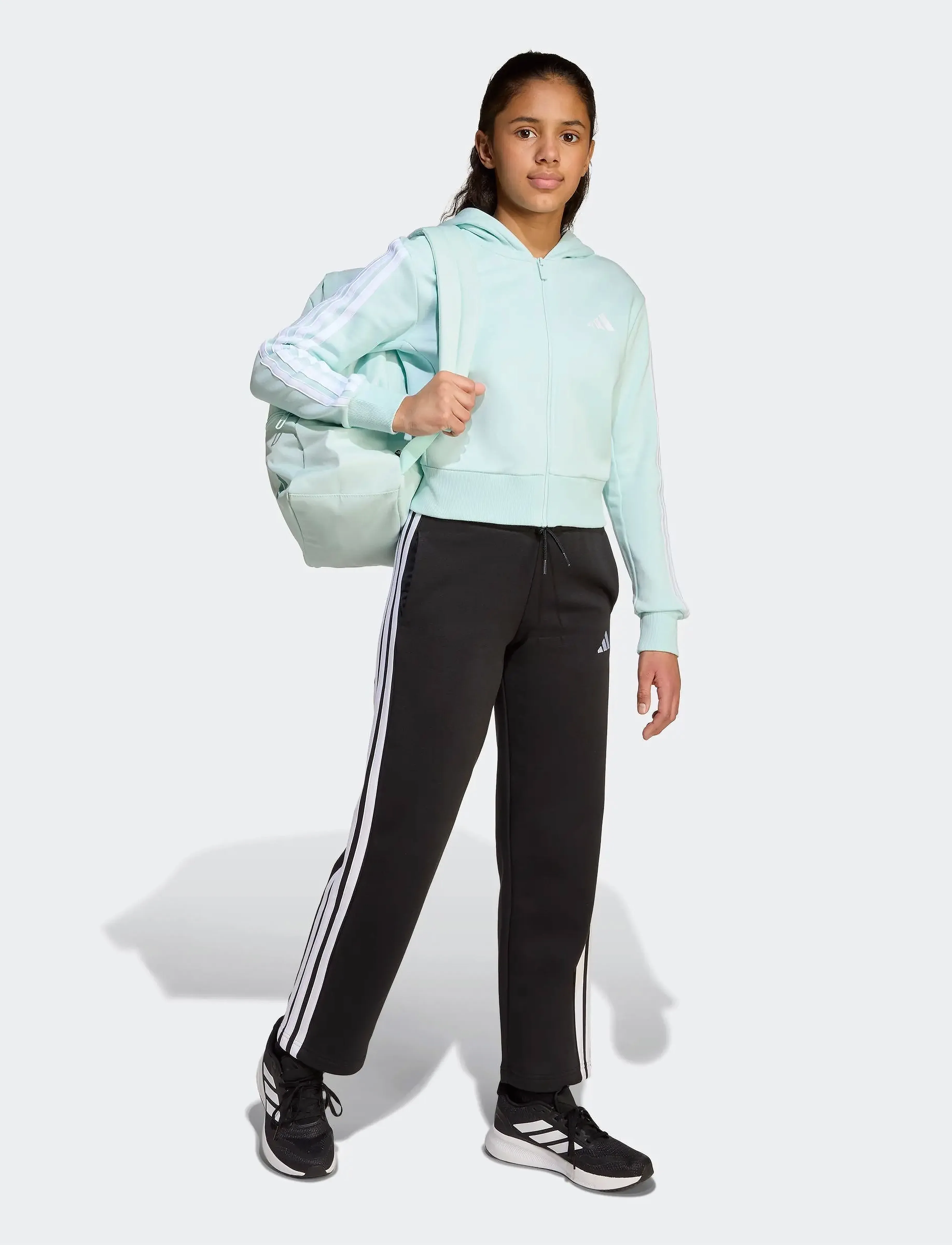 adidas Sportswear JG 3S FL TS 240 - Sportanzüge - HALMIN/WHITE / multi