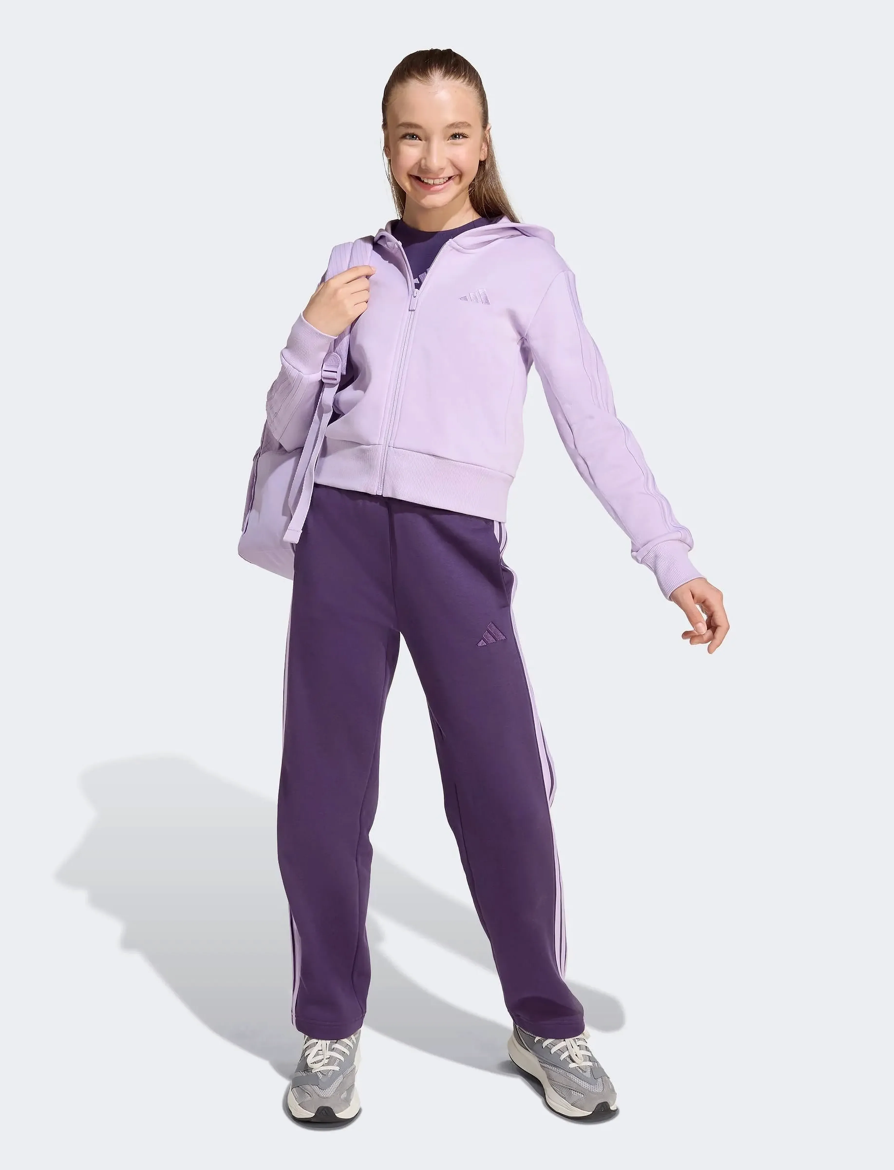 adidas Sportswear JG 3S FL TS 240 - Tracksuits - POWPLU/AURPLU / purple