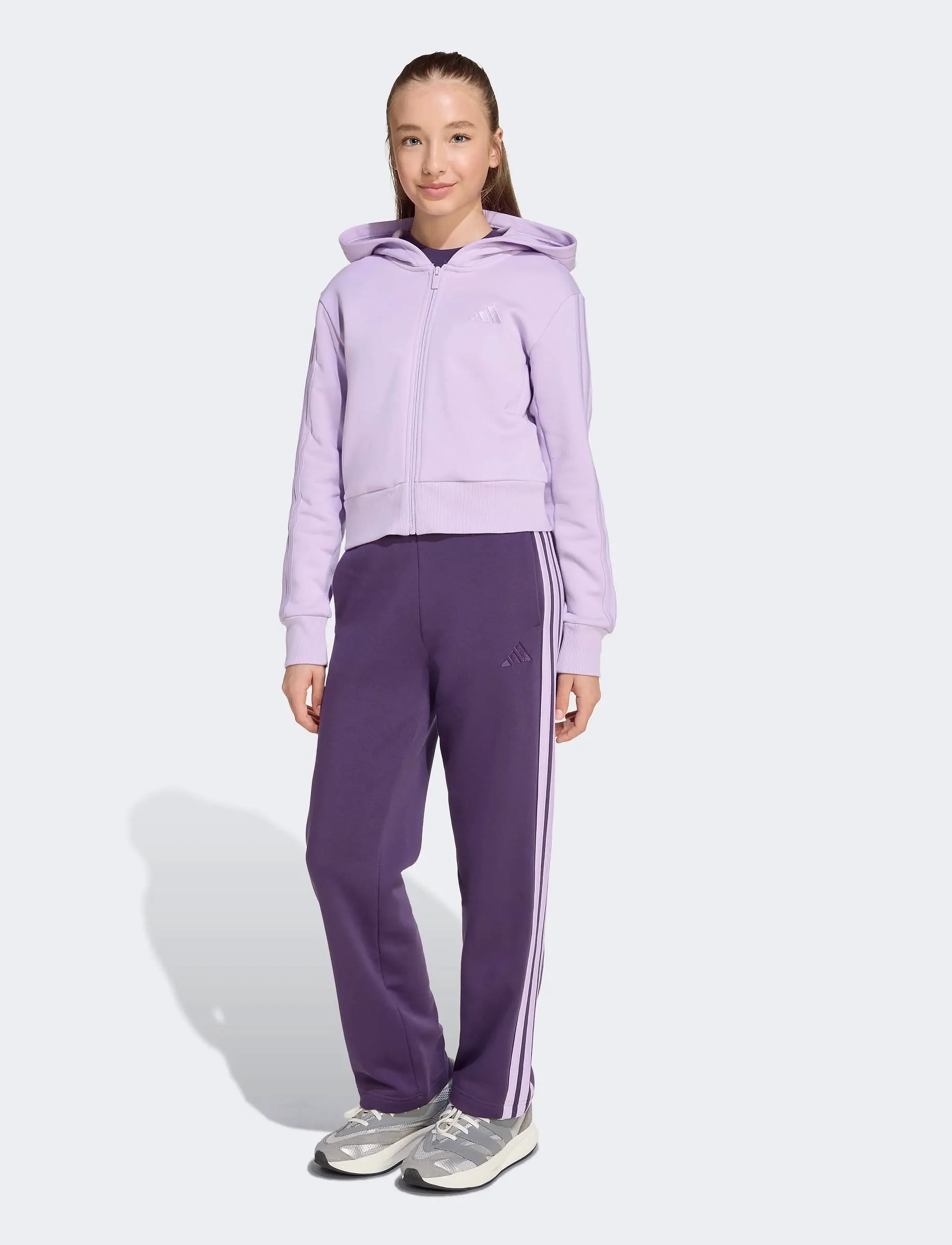 adidas Sportswear - JG 3S FL TS 240 - joggingsæt & matchende sæt - powplu/aurplu - 5
