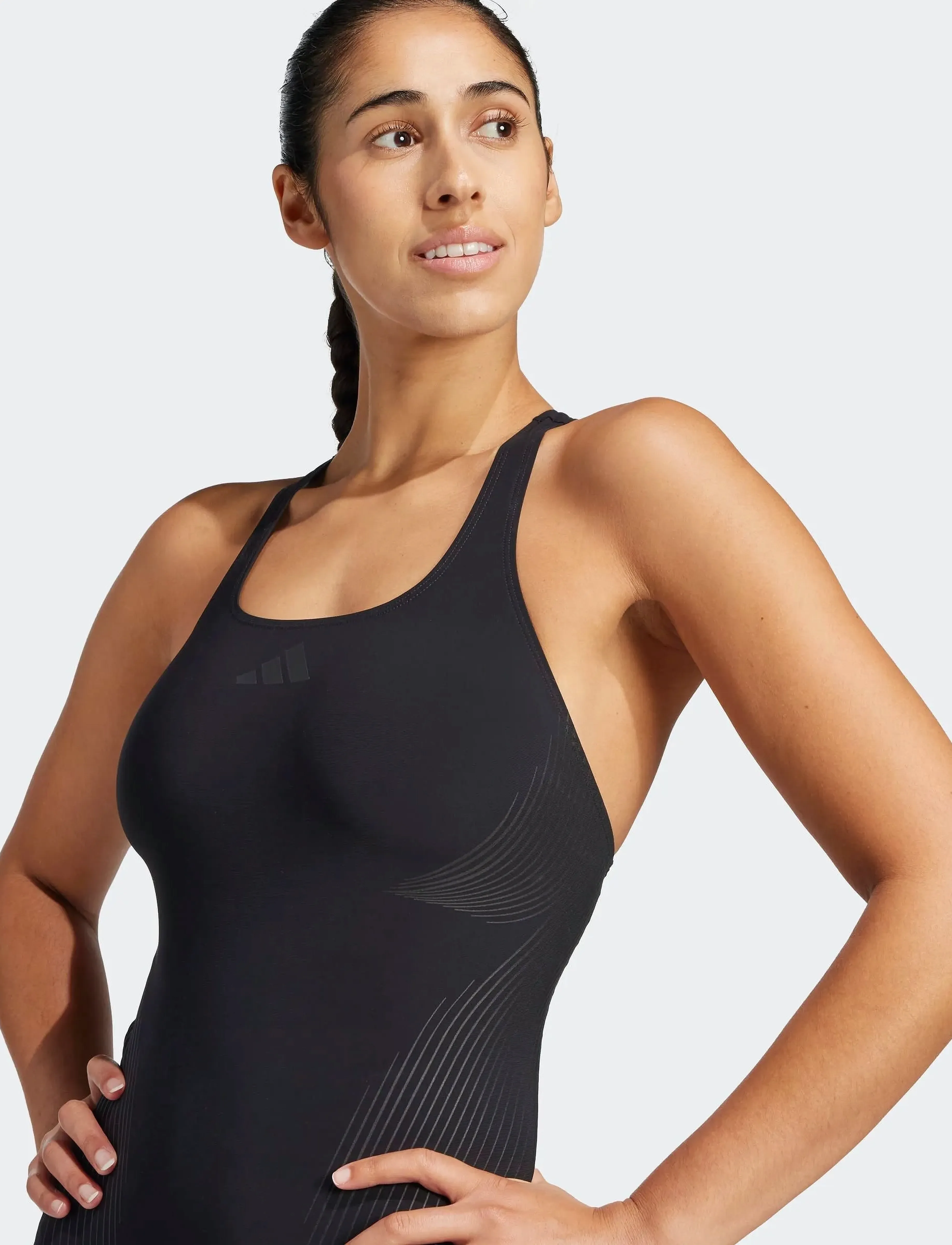 adidas Sportswear - LANELUX SWSUIT - sports swimwear - black - 2
