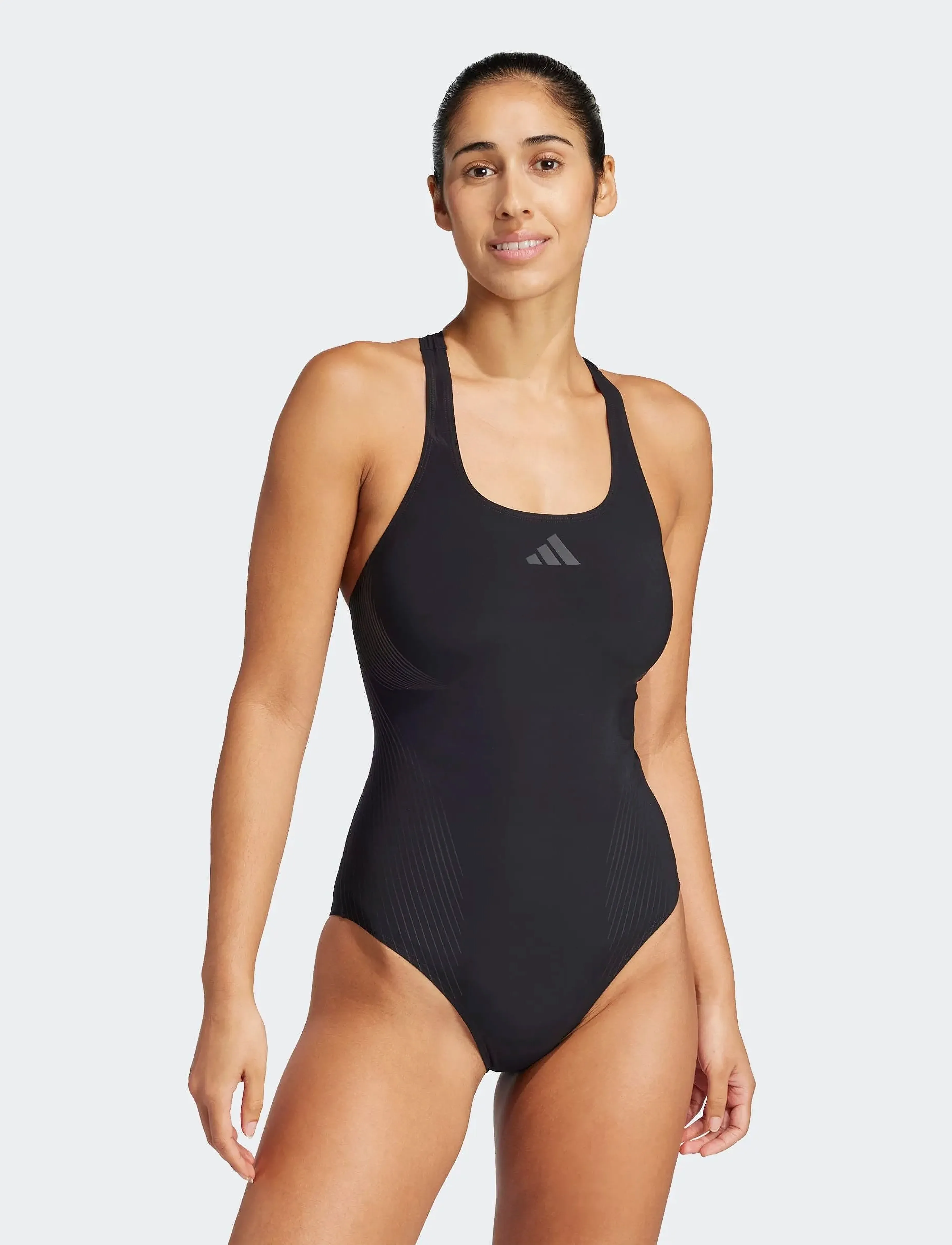 adidas Sportswear - LANELUX SWSUIT - sports swimwear - black - 3
