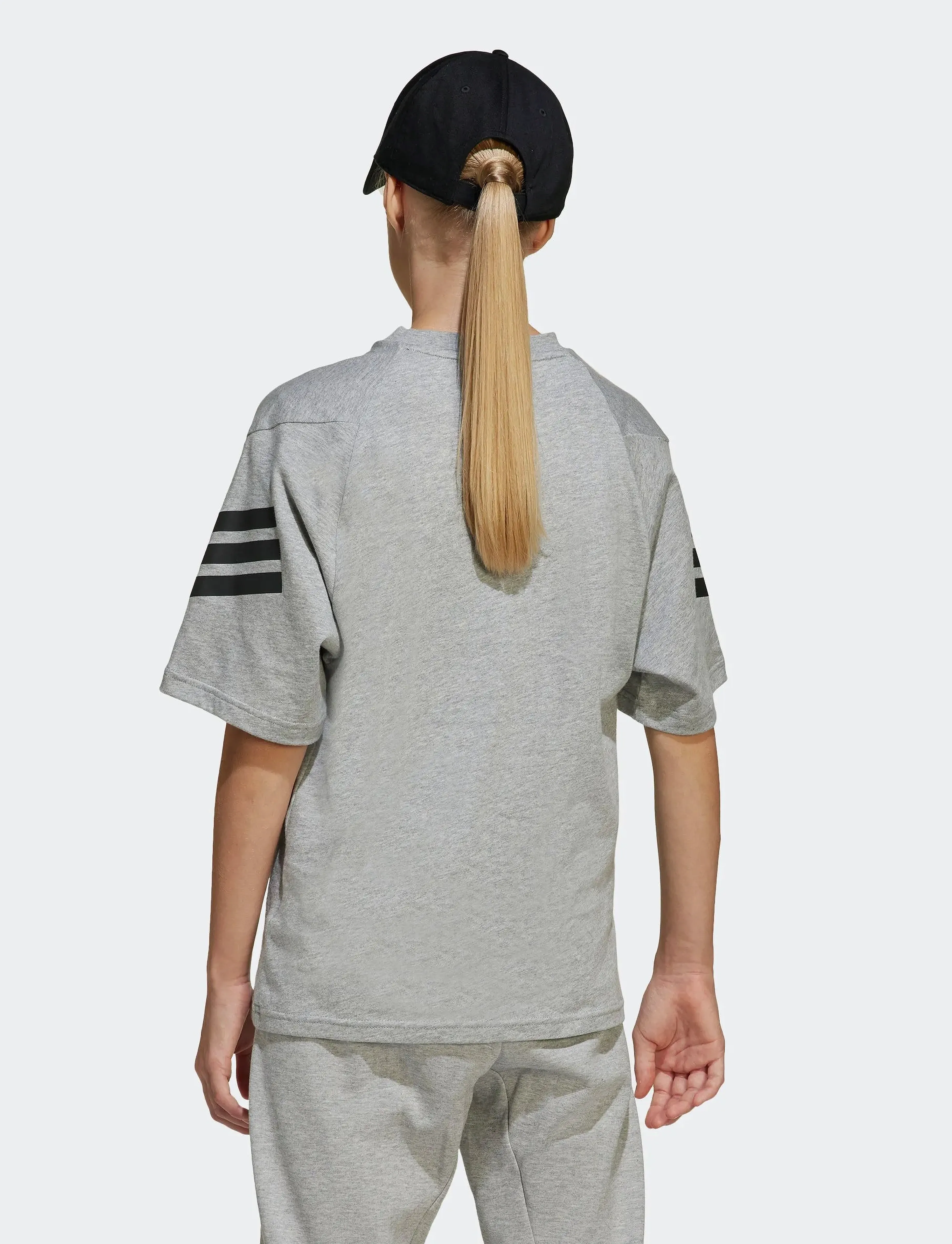 adidas Sportswear - J FI 3S T - t-shirts à manches courtes - mgreyh/black - 3