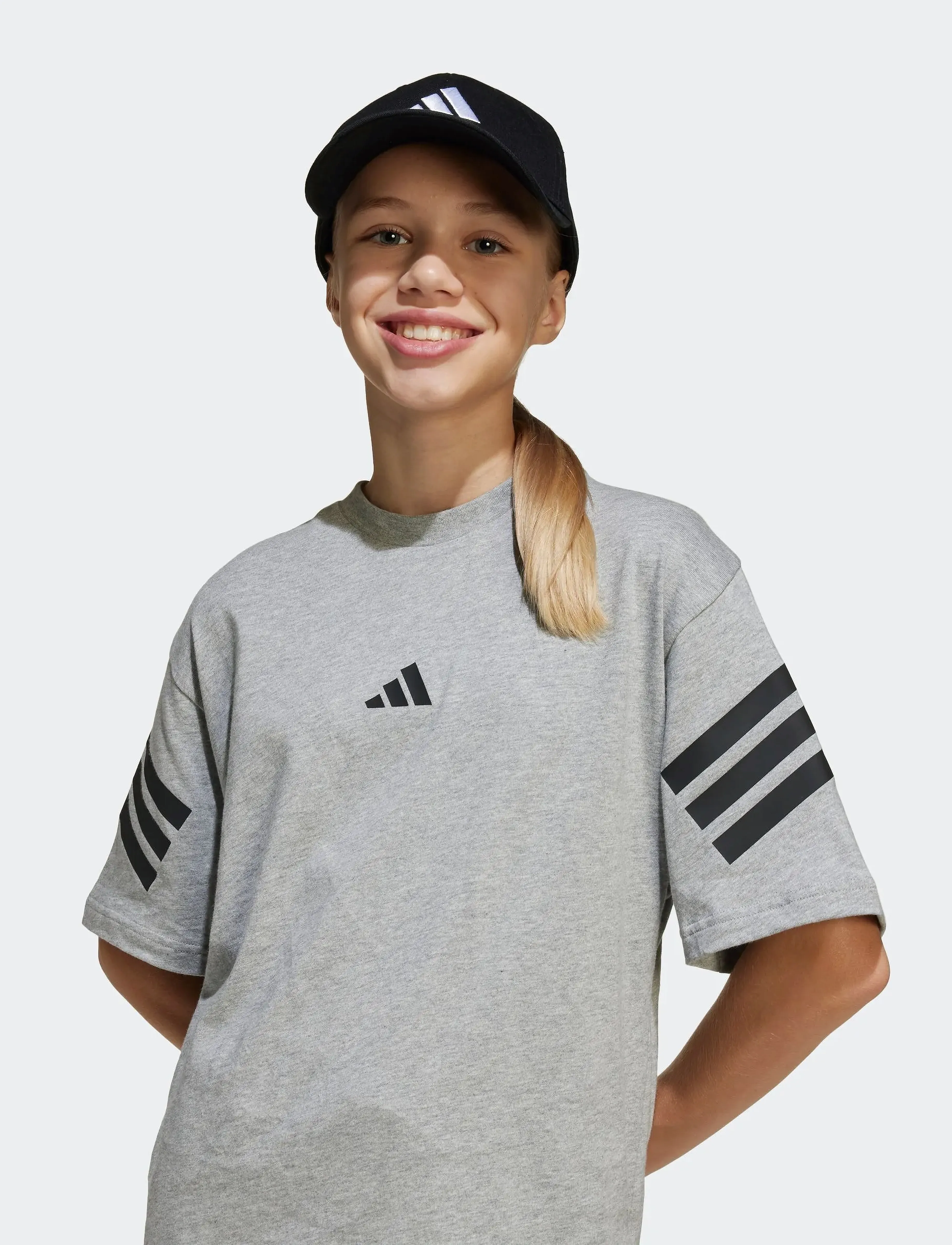 adidas Sportswear - J FI 3S T - t-shirts à manches courtes - mgreyh/black - 5